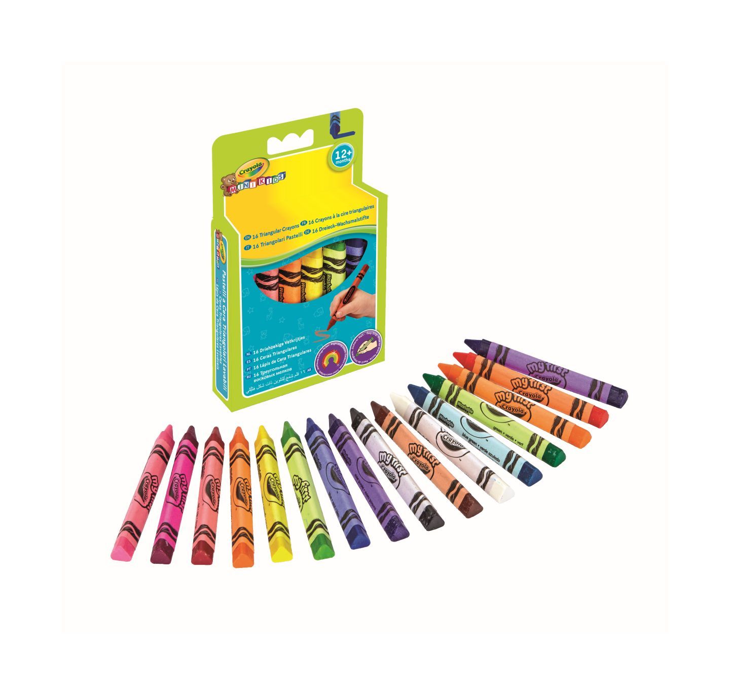 16 pastelli a cera triangolari & lavabili mini kids - CRAYOLA