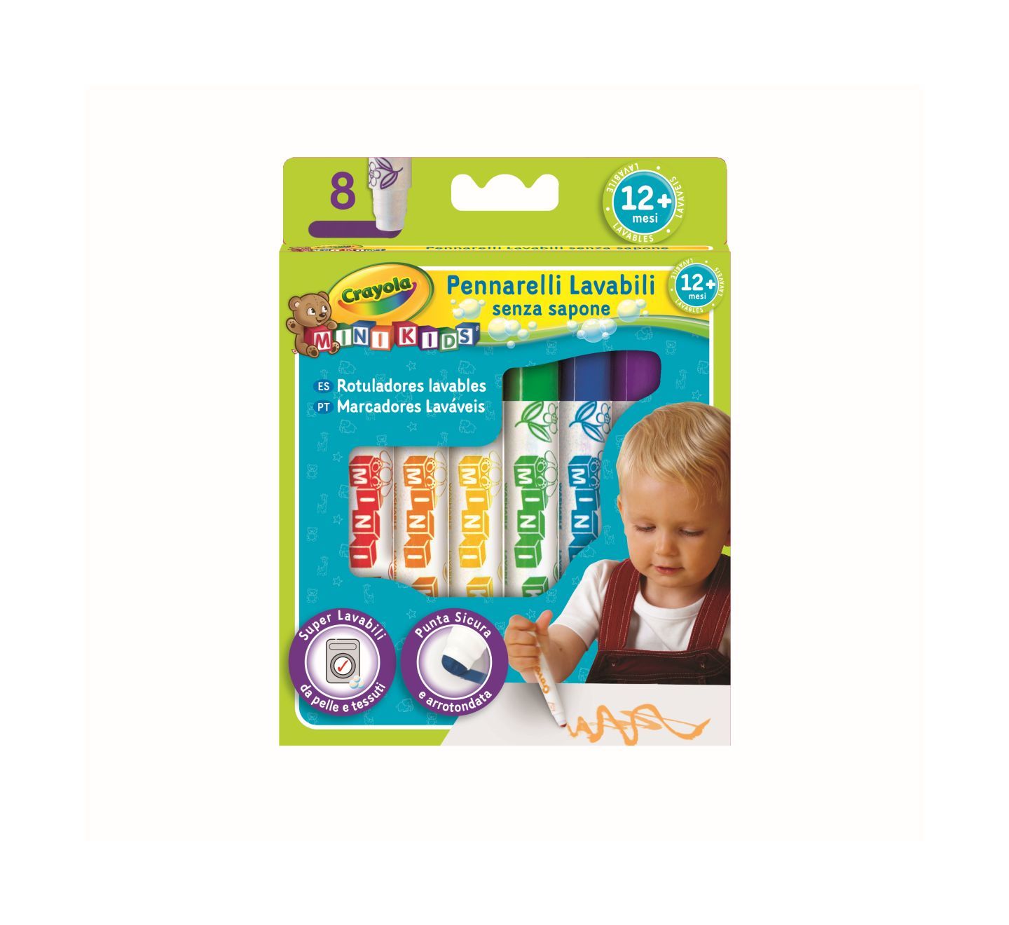 8 pennarelli lavabili mini kids - CRAYOLA