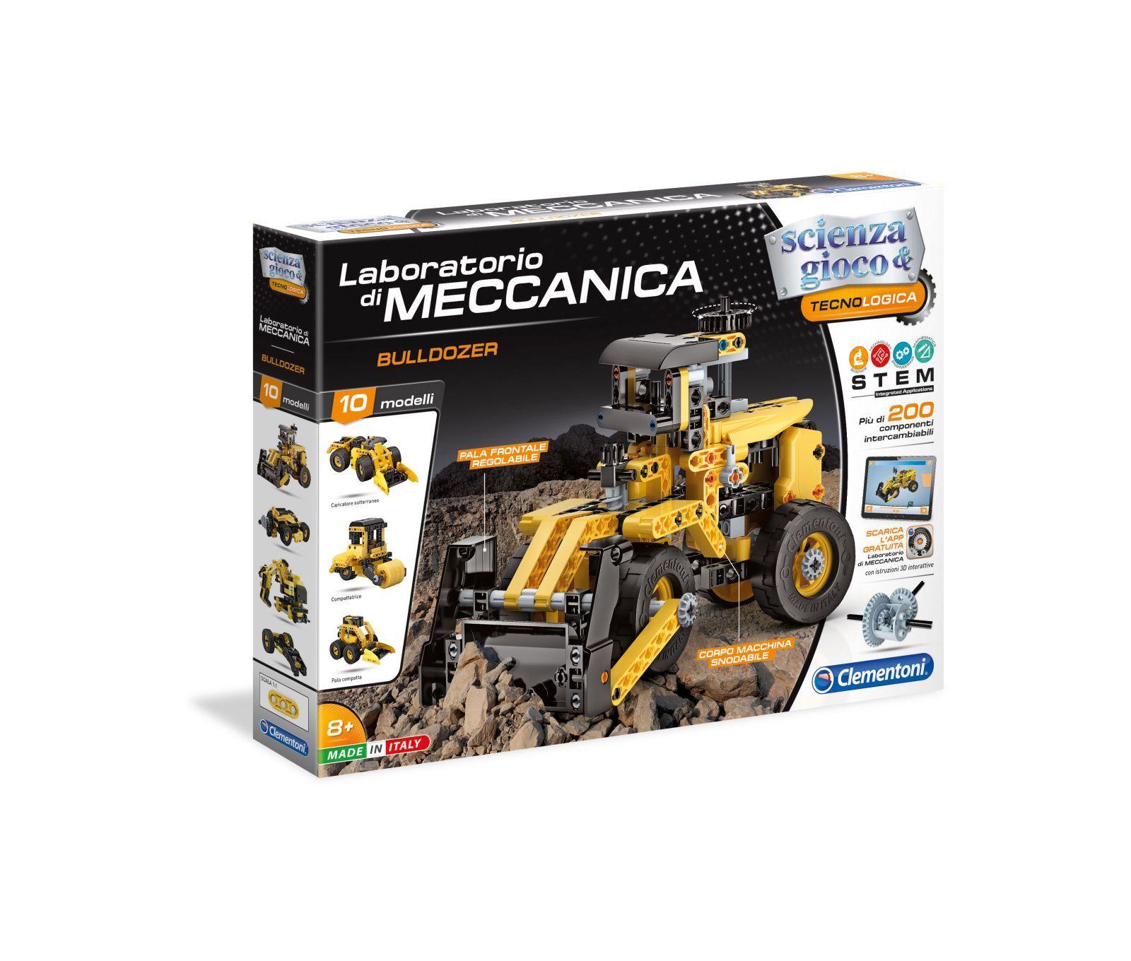 Clementoni Scienza Build – Camion Da Miniera 2 In 1, Set Costruzioni 150 Pezzi, Gioco Meccanica Per Bambini 8+, Made In Italy