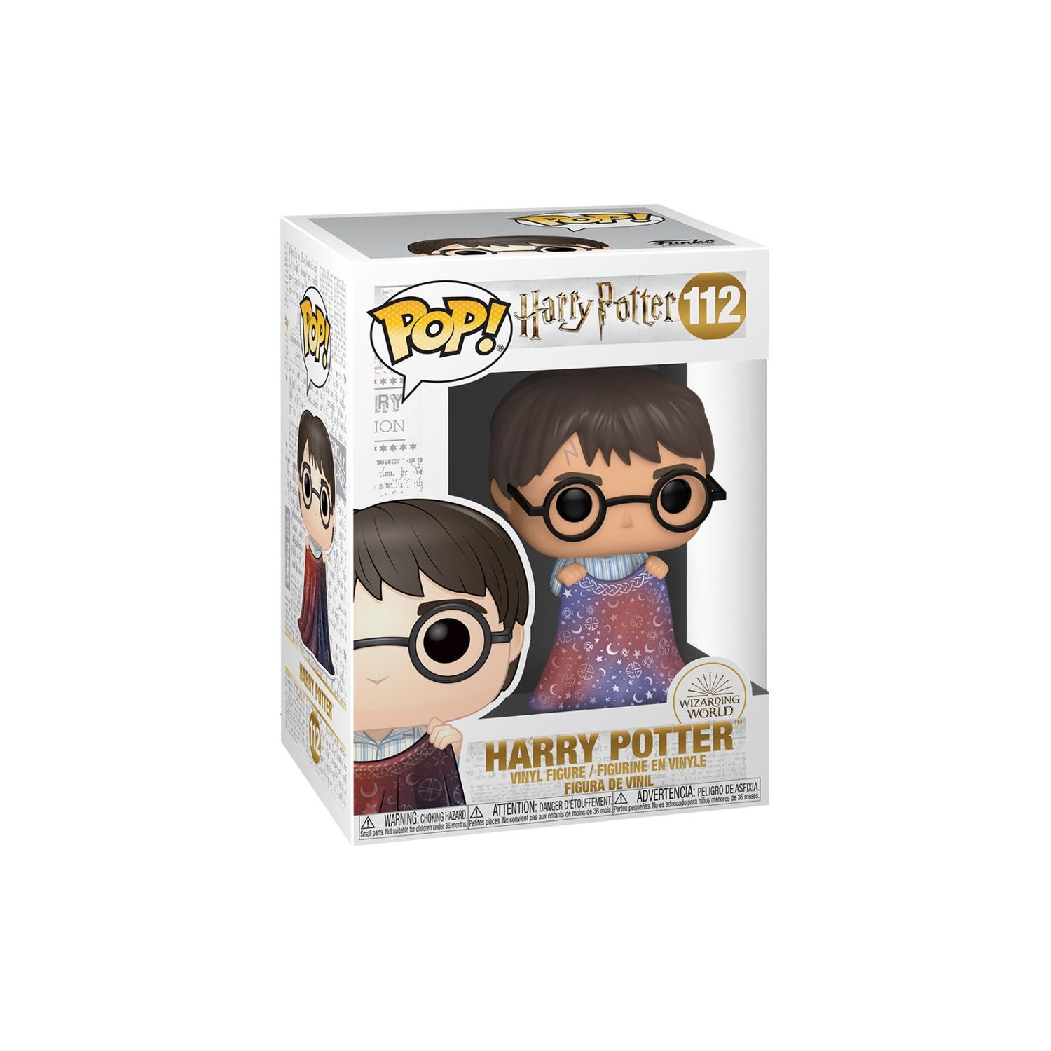 Funko pop hp: hp - harry con mantello dell'invisibilità - 