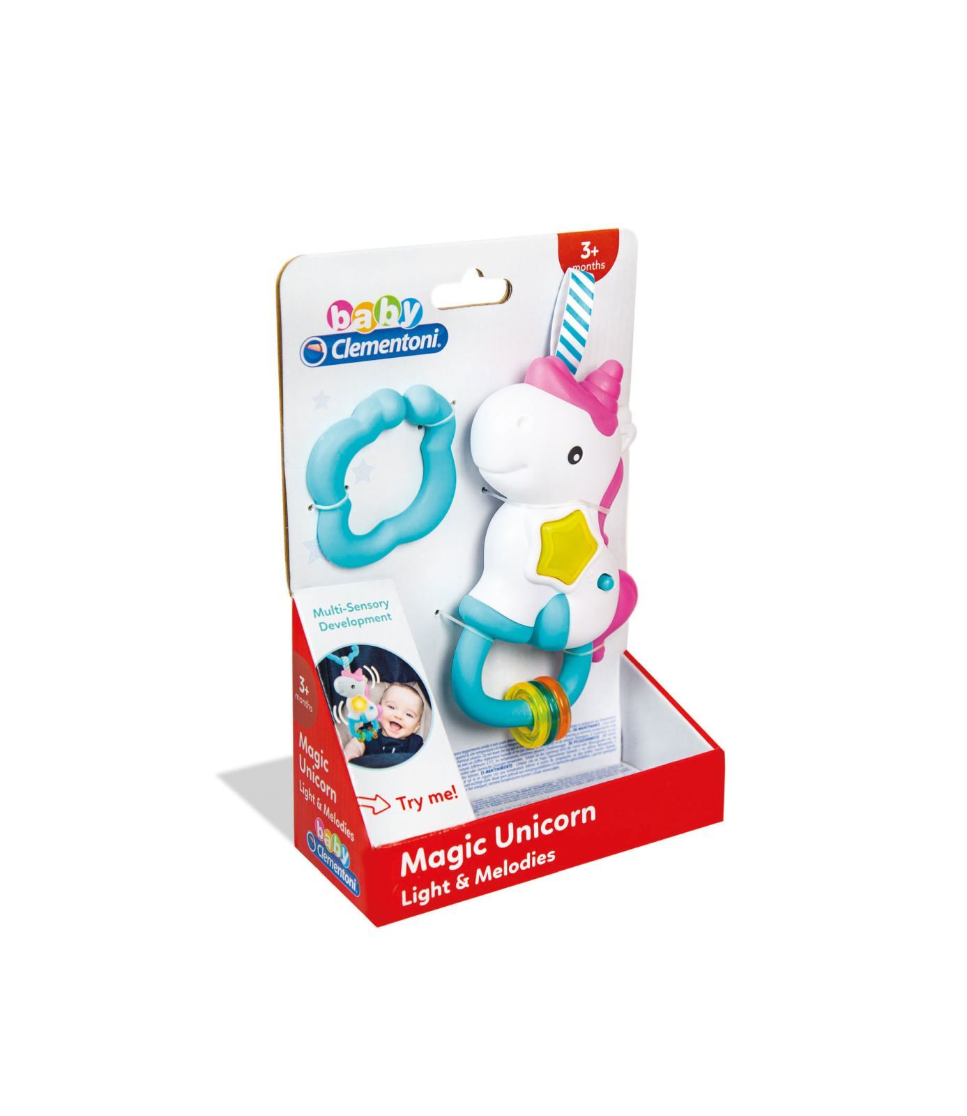 Clementoni - 17333 - sonaglino unicorno interattivo - BABY CLEMENTONI