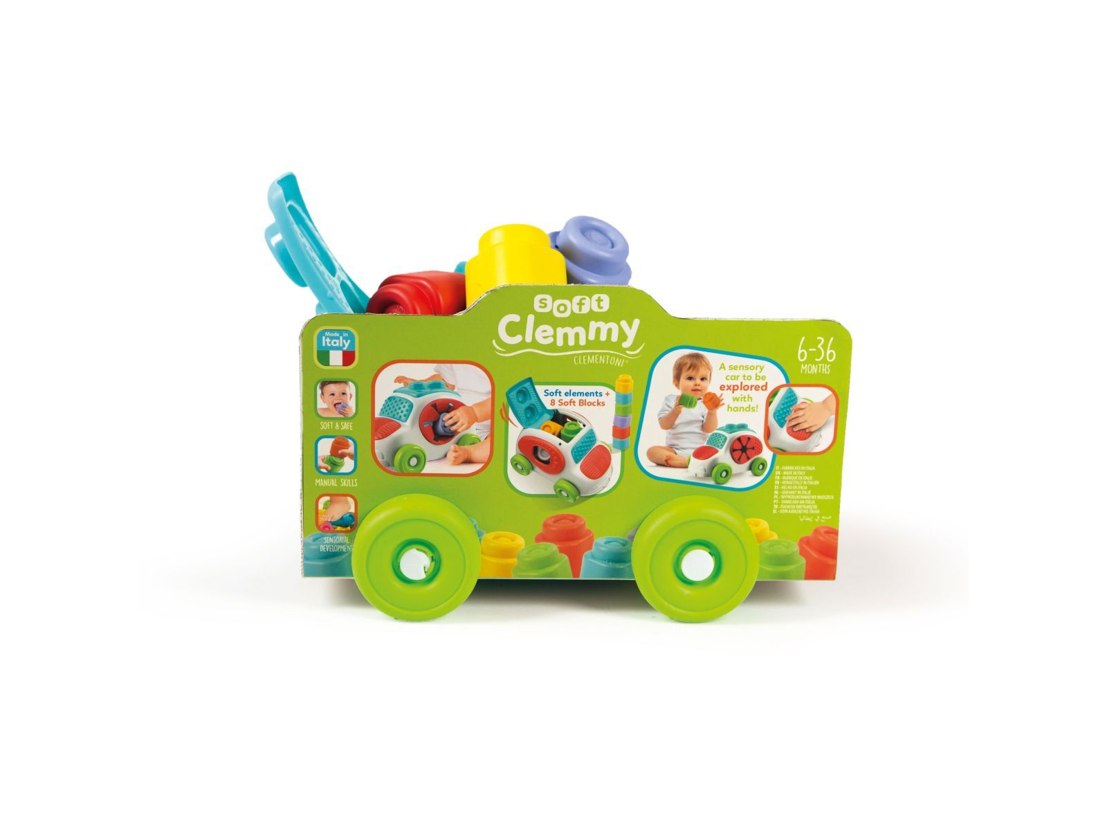 Clementoni - 17315 - soft clemmy - tocca, scopri e guida macchinina sensoriale - CLEMENTONI, CLEMMY