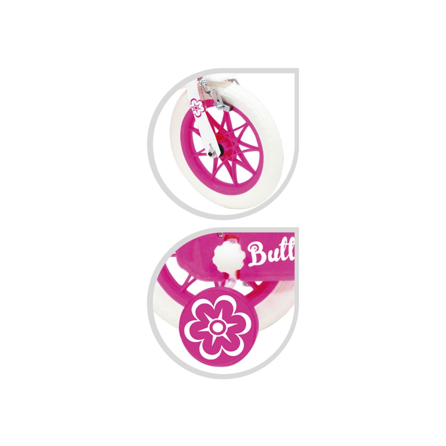 Bicicletta 12" - rosa. freno caliper frontale - porta bambola e cestello inclusi - adatta per  bambini dai 3-5 anni - SUN&SPORT