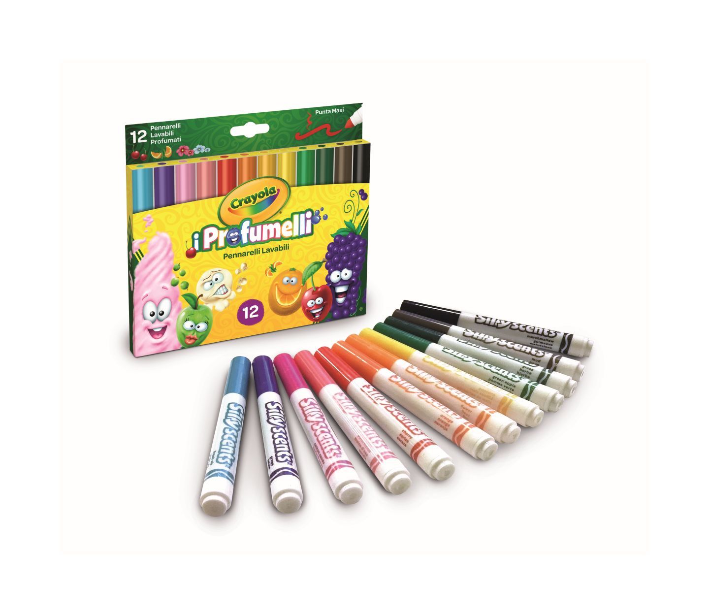 12 pennarelli lavabili "i profumelli" punta maxi - CRAYOLA
