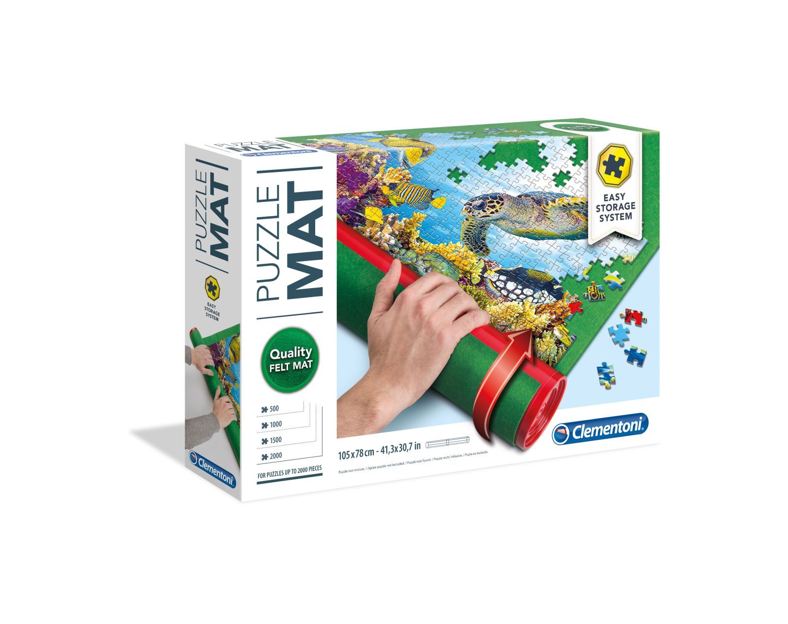 Clementoni - 30229 - accessori puzzle - rullo portapuzzle e tappeto - CLEMENTONI