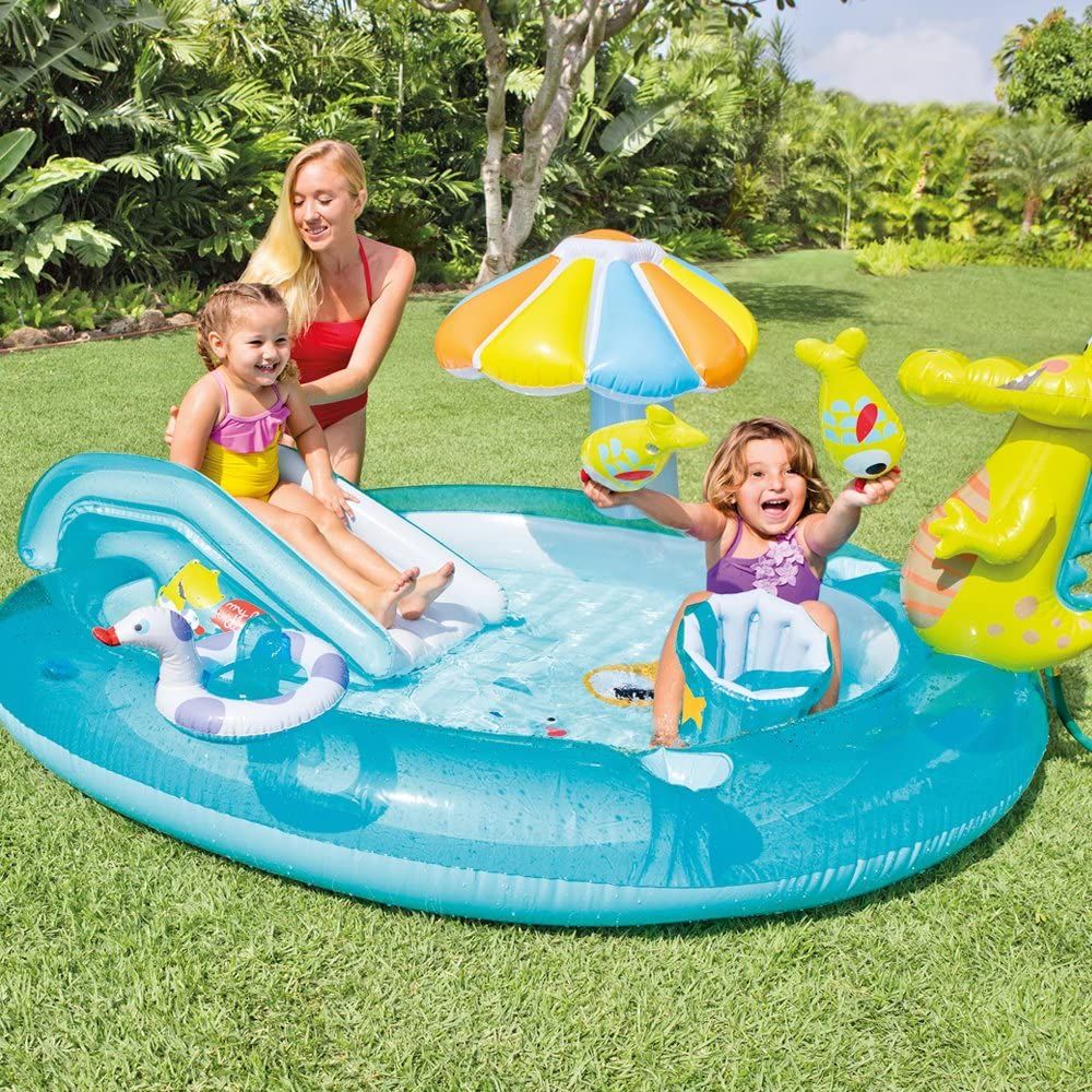 Intex playcenter alligatore con spruzzo 201x170x84cm - INTEX