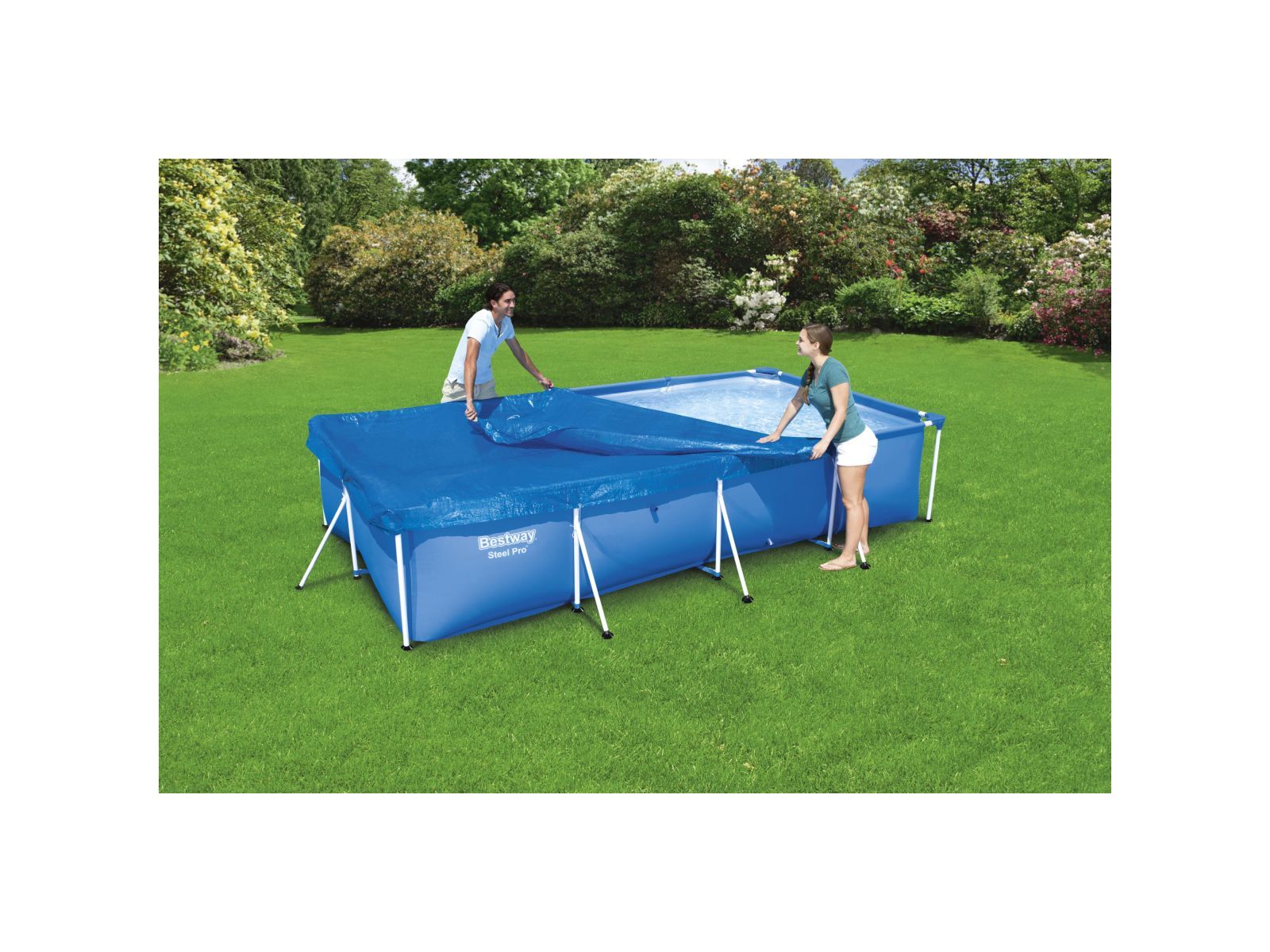 Bestway copripiscina steel pro frame rettangolare 400x211x81 cm - Bestway