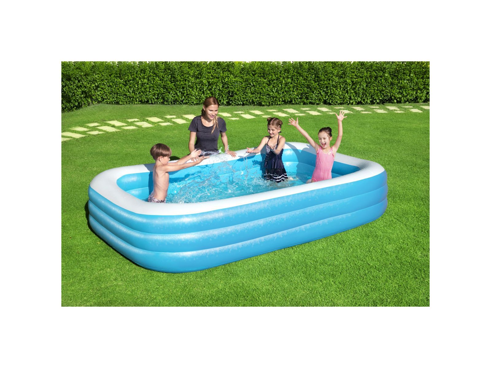 Bestway piscina family rettangolare a 3 anelli cm. 305x183x56 - Bestway