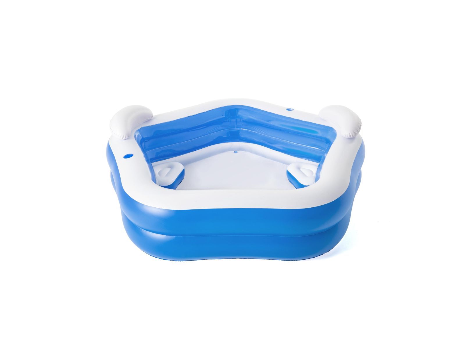 Bestway piscina family pentagono 213x206x69 cm con due sedute, due poggiatesta e due portabicchieri - Bestway