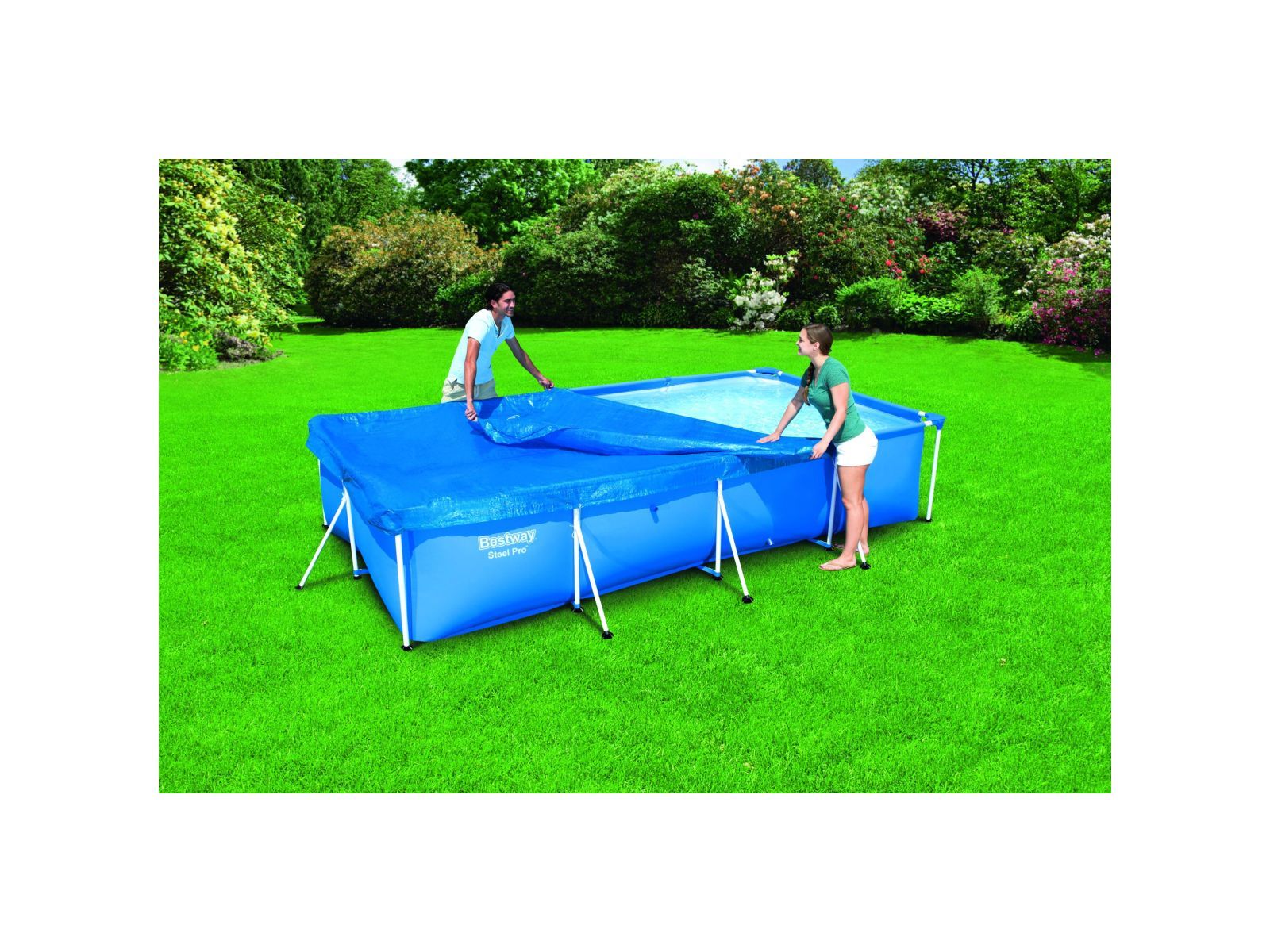 Bestway copripiscina steel pro frame rettangolare 400x211x81 cm - Bestway