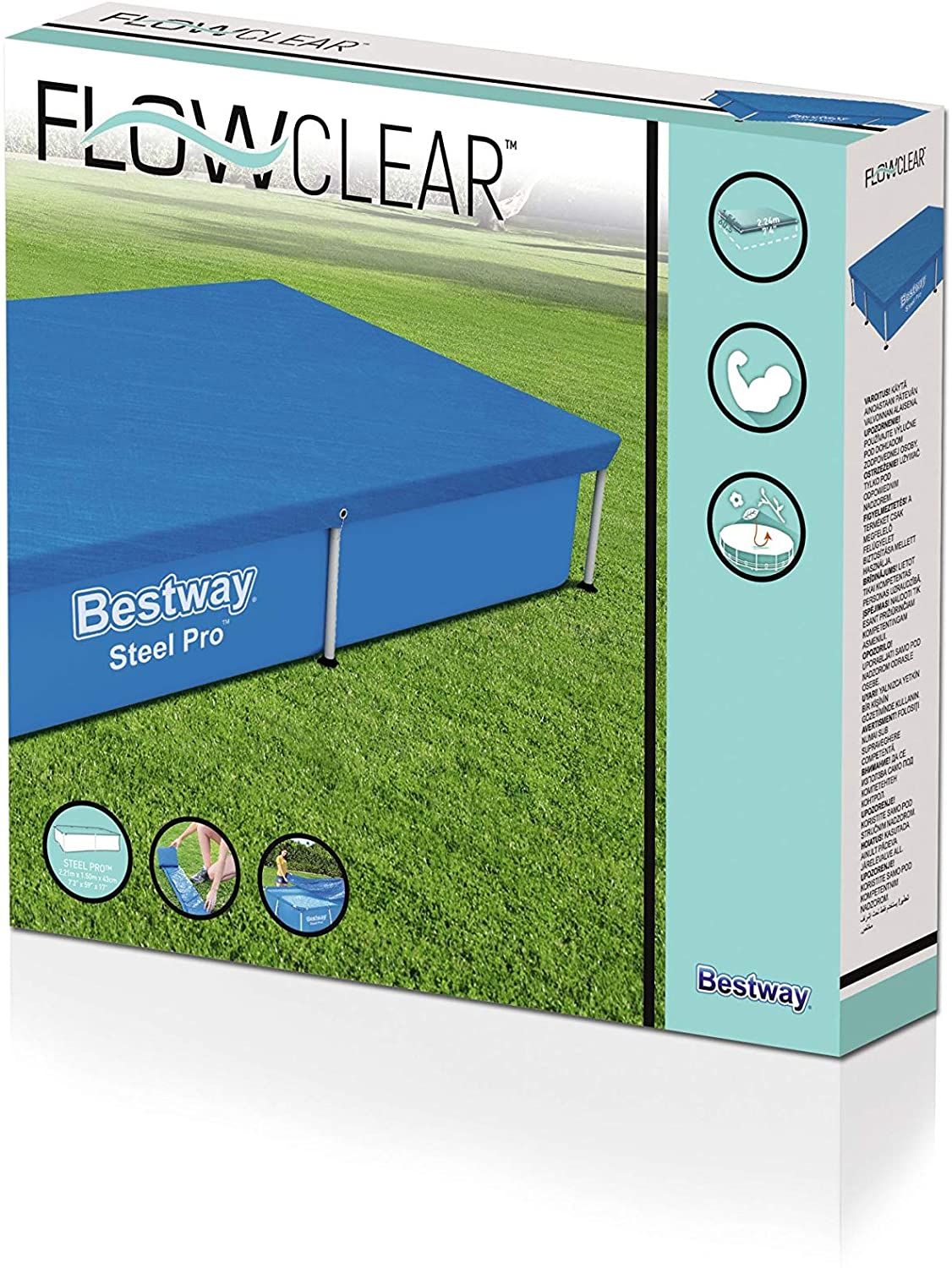 Bestway copripiscina steel pro frame rettangolare 221x150 cm - Bestway