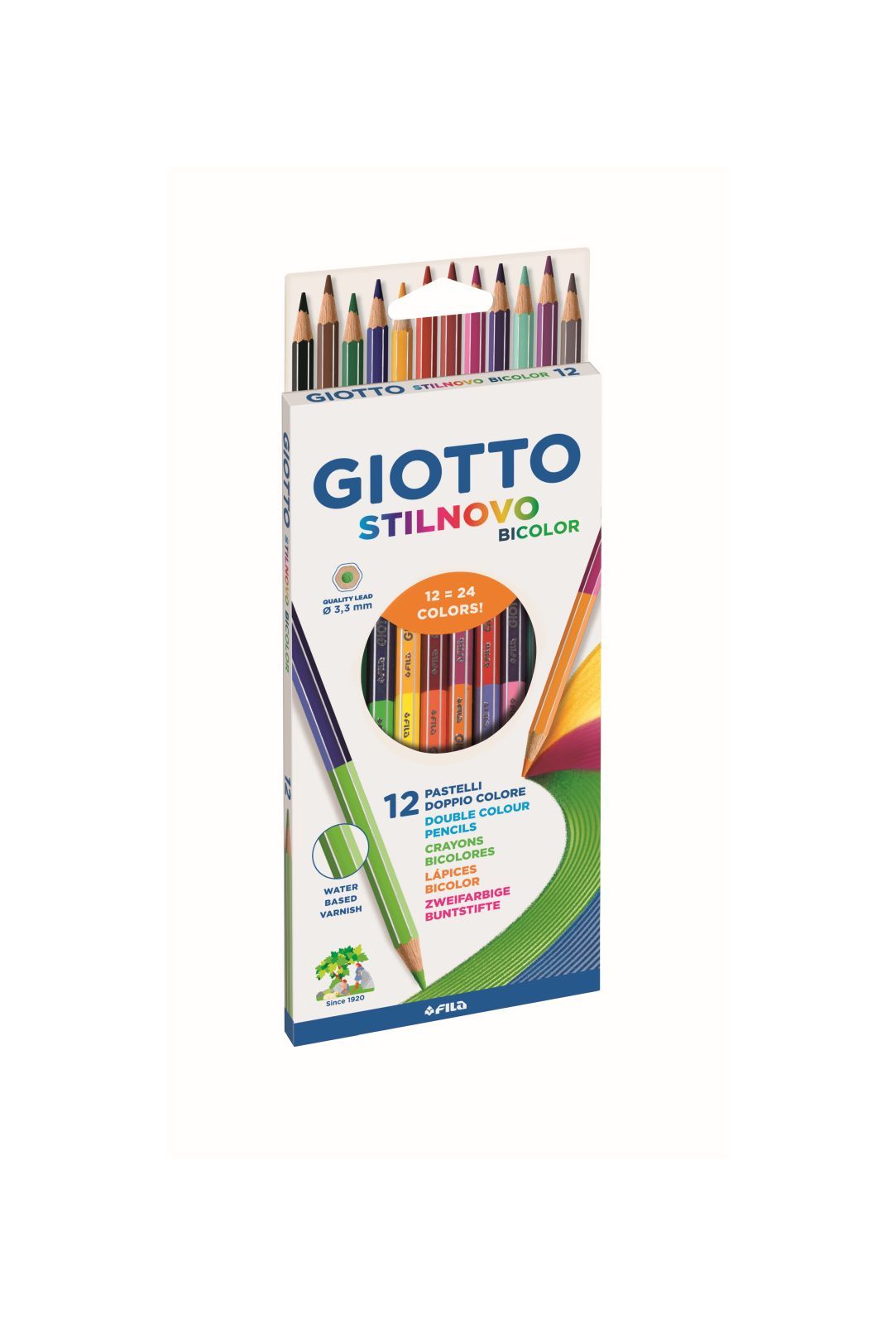 Ast. pastelli stilnovo bicolor 12 pz - GIOTTO