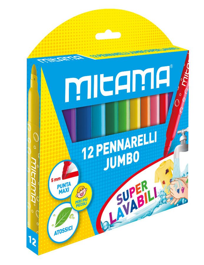 Pennarelli mitama super lavabili jumbo pz. 12 - MITAMA