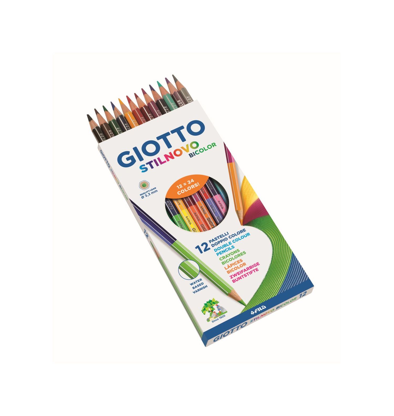 Ast. pastelli stilnovo bicolor 12 pz - GIOTTO