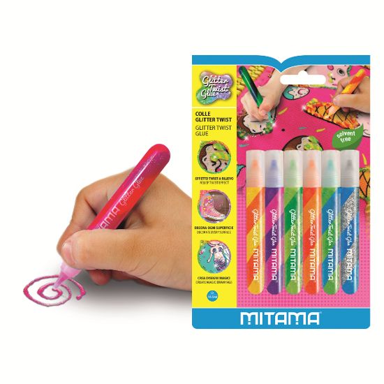 Colla glitter twist mitama 6 pz - 