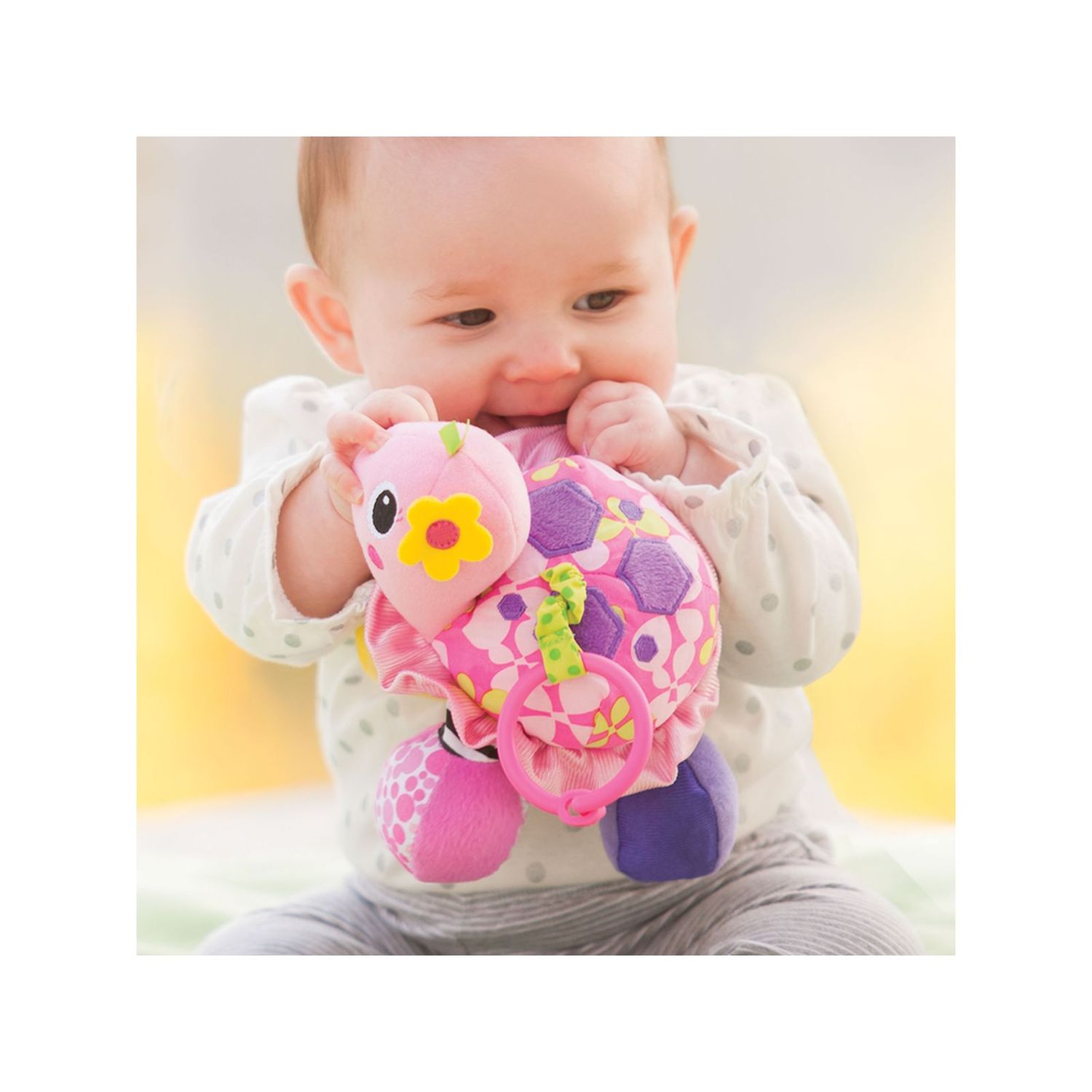 Sonaglino tartaruga rosa - INFANTINO