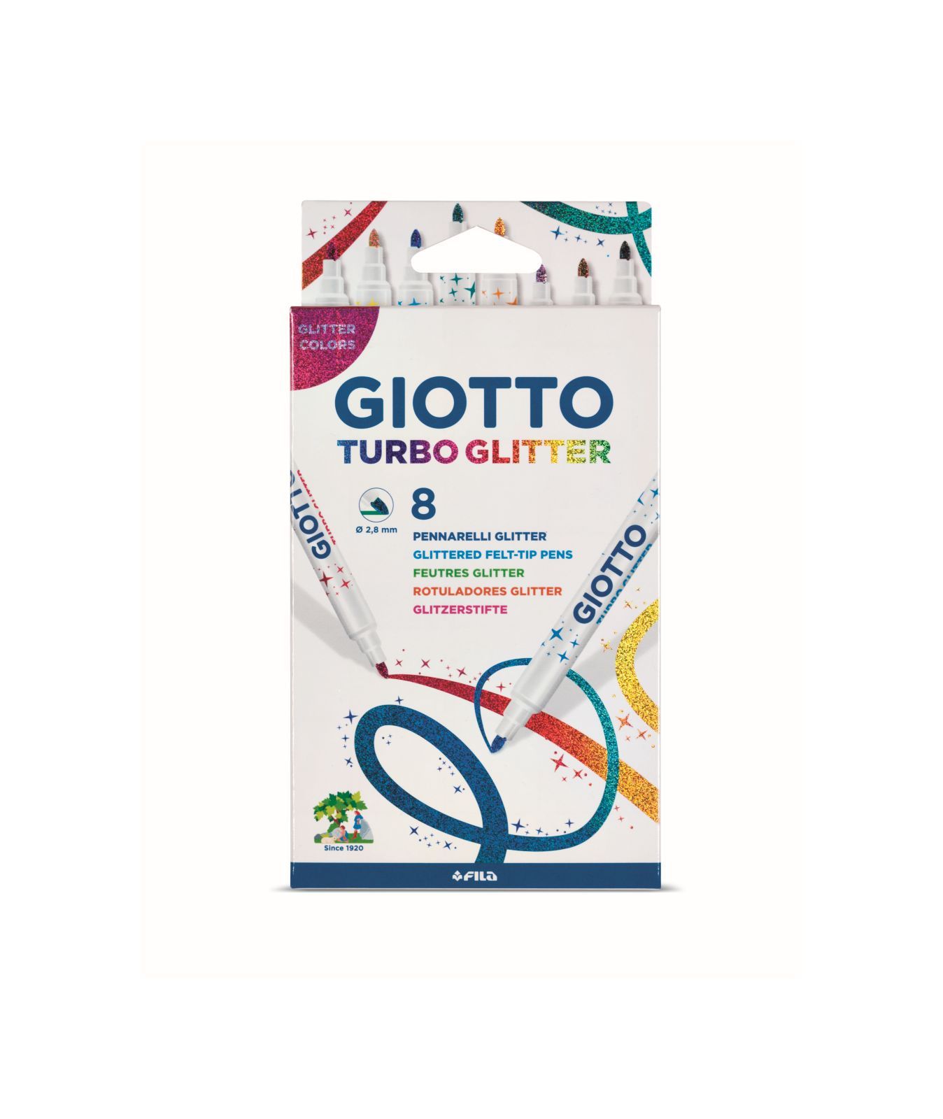 Ast. giotto turbo glitter 8 pz - GIOTTO