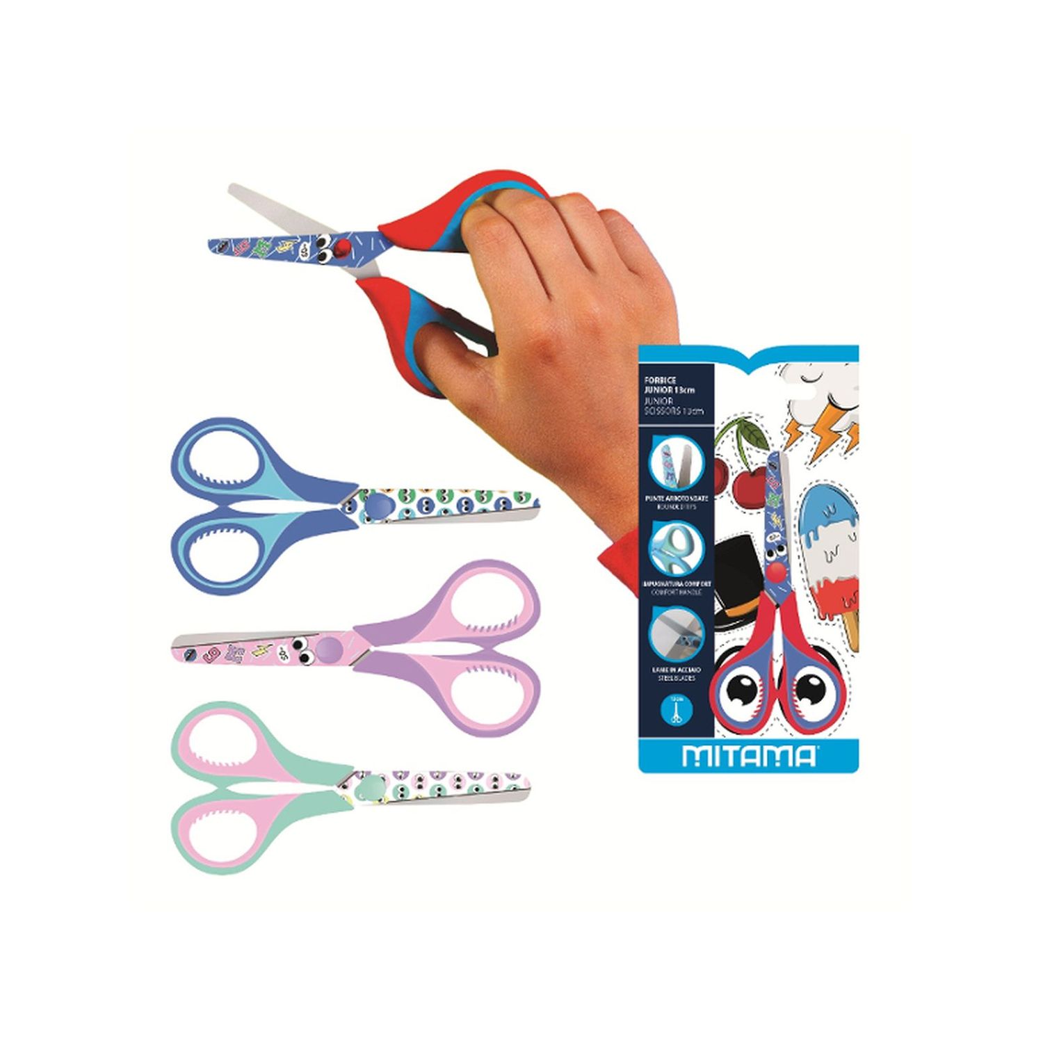 Forbice scuola mitama 13 cm assortito - MITAMA