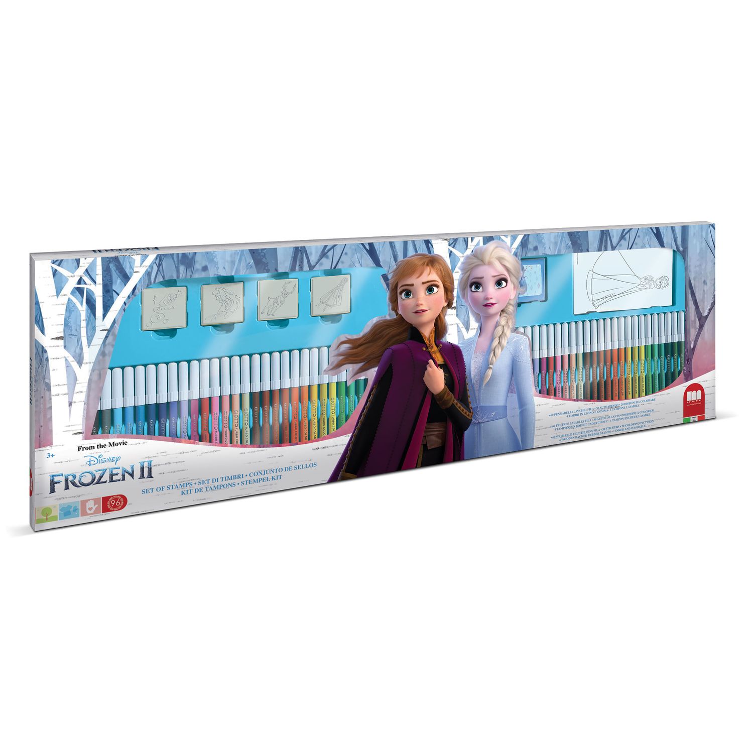 Multiprint - mega coloring 60 pennarelli frozen 2 - DISNEY PRINCESS, Disney, Frozen
