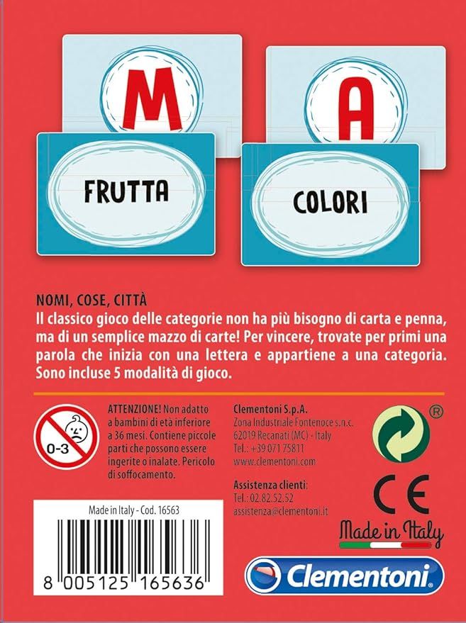 Clementoni - 16563 - nomi, cose, città - CLEMENTONI