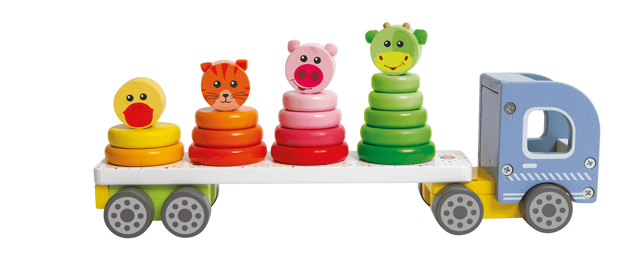 Camion con animali da impilare - WOOD 'N' PLAY