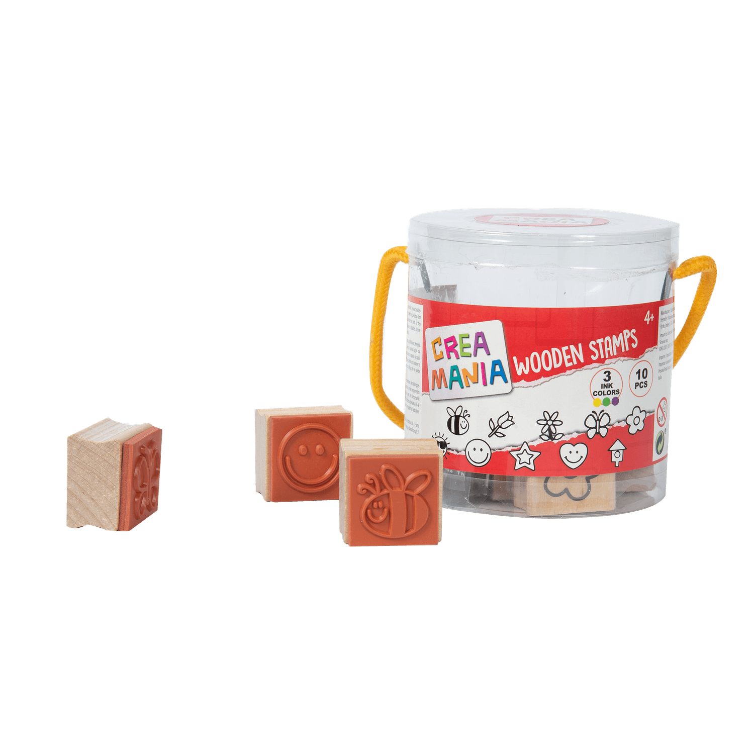 Set timbrini in legno - wooden stamps - CREA MANIA