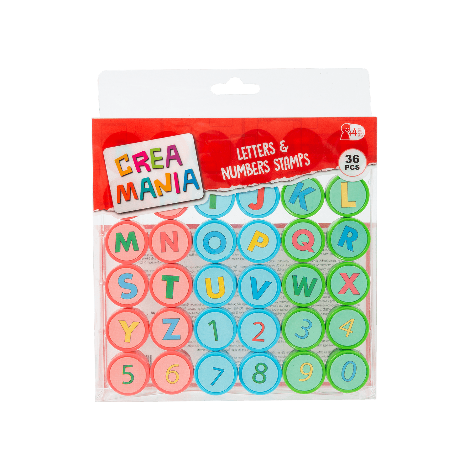 Set timbrini lettere e numeri 36pcs - CREA MANIA