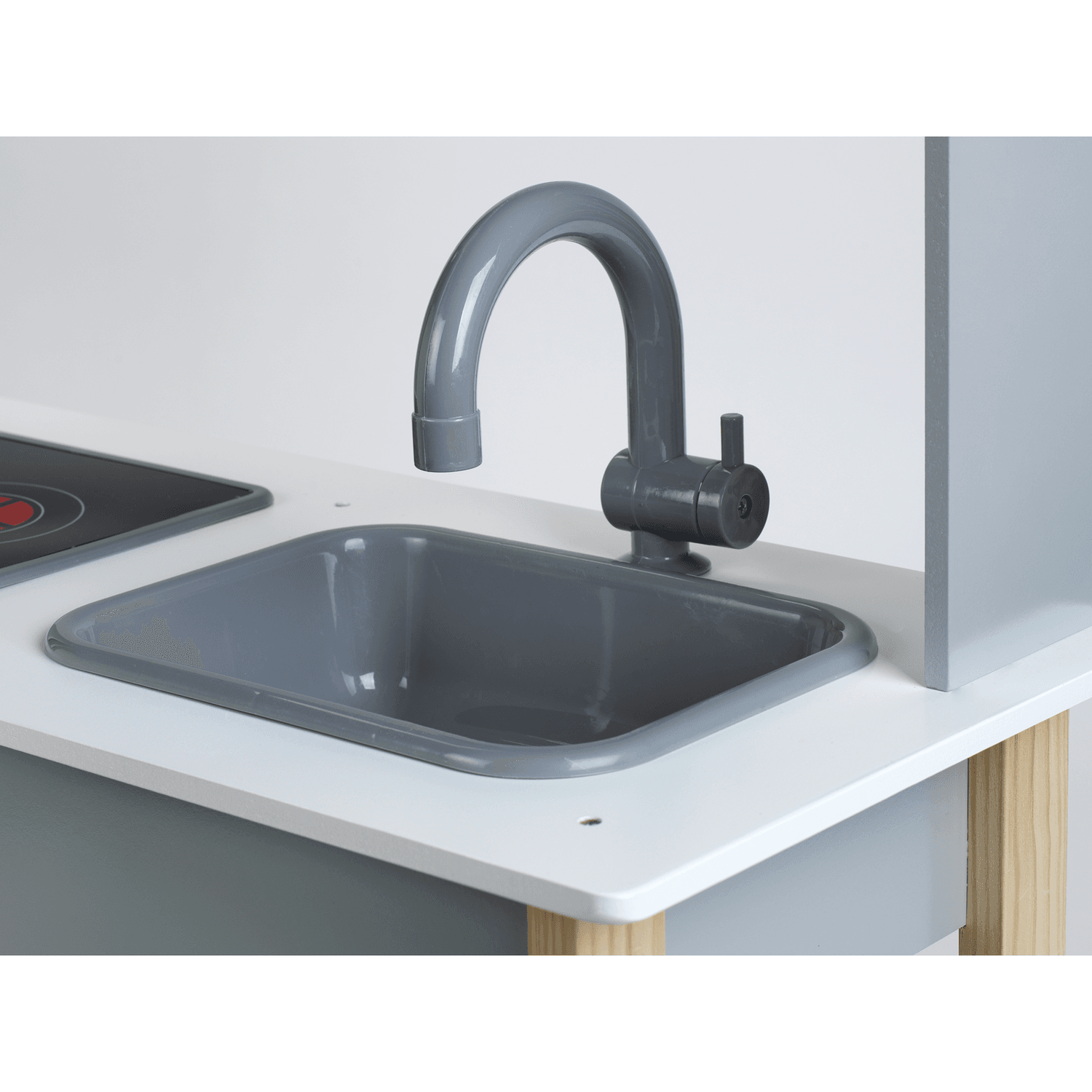 Cucina miele in legno con luci e suoni – fornello, microonde, lavello estraibile e accessori inclusi – 70x30x91 cm - MIELE