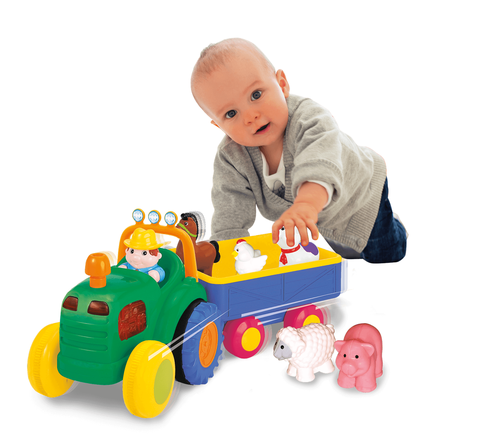 Trattore con animali - farm tractor - BABY SMILE
