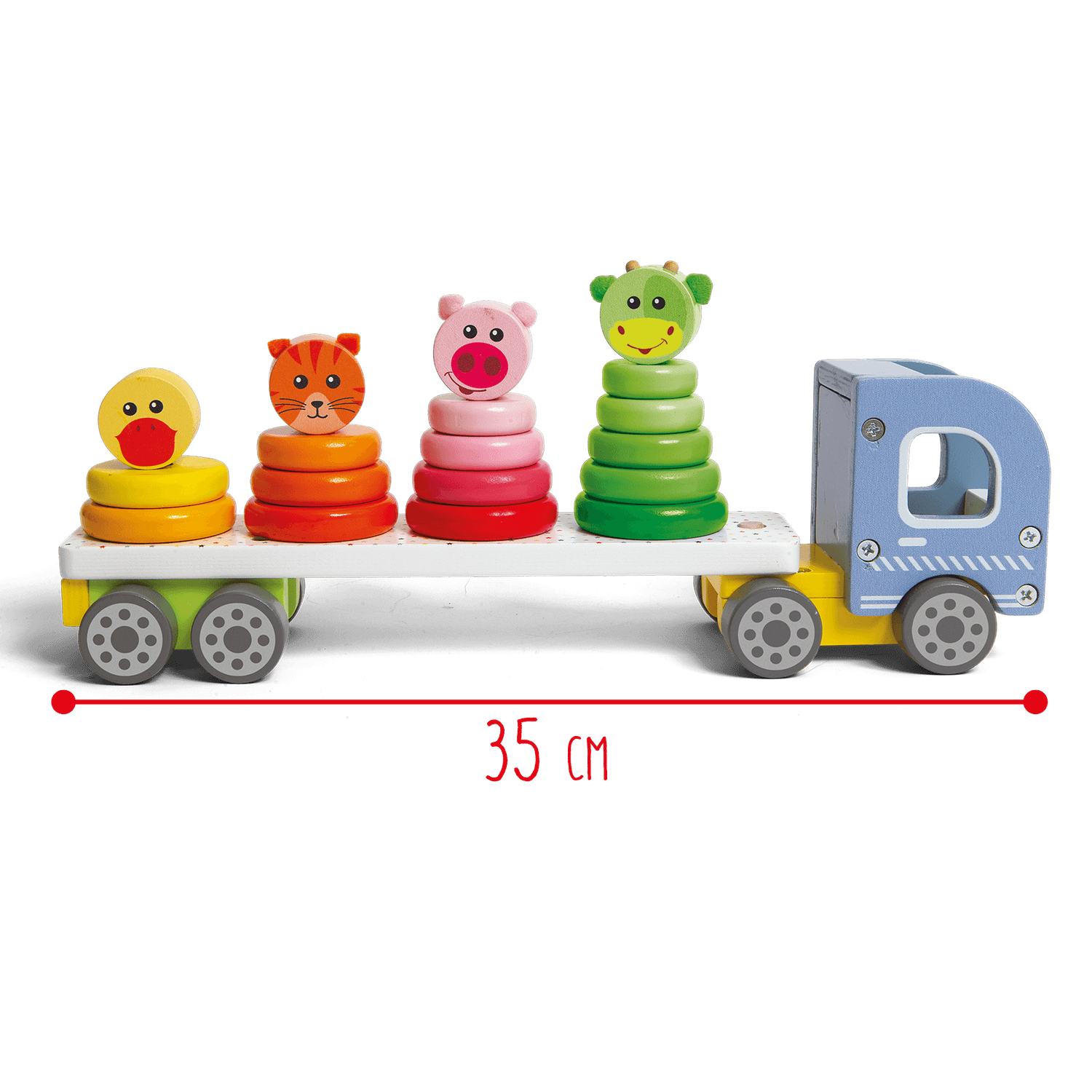 Camion con animali da impilare - WOOD 'N' PLAY