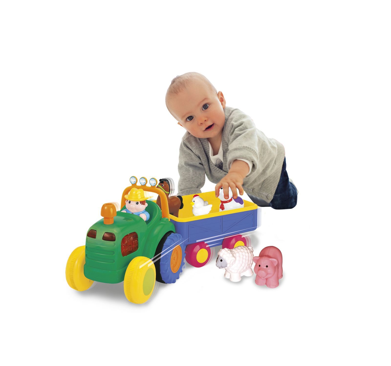 Trattore con animali - farm tractor - BABY SMILE