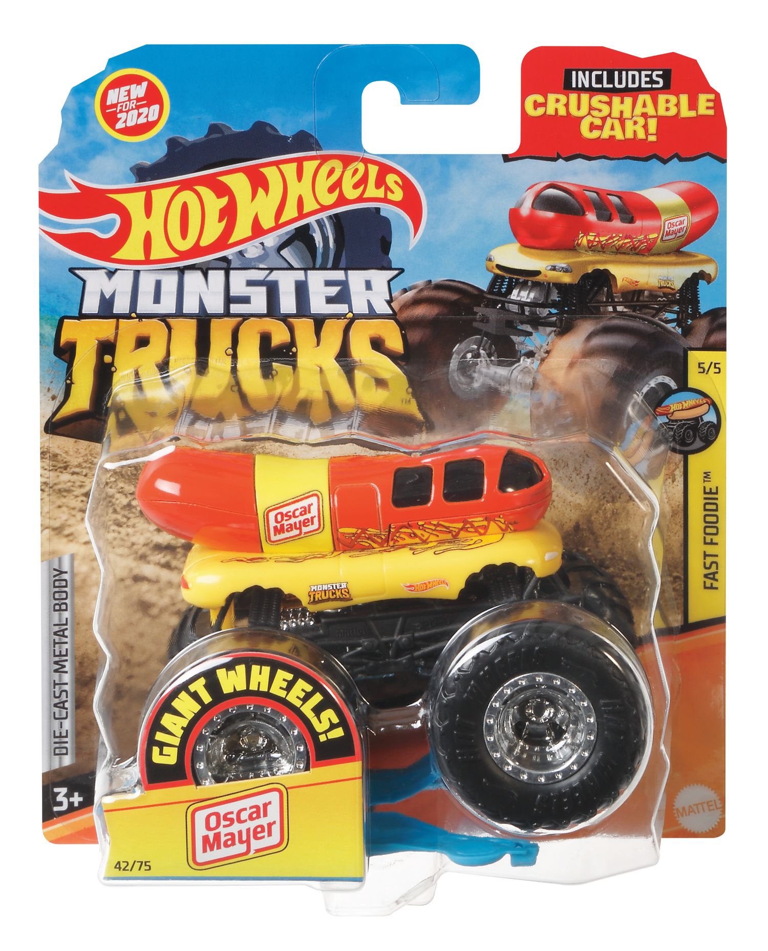 Hot wheels – monster truck macchinina assortita in scala 1:64, veicolo assortito, 4+anni - Hot Wheels