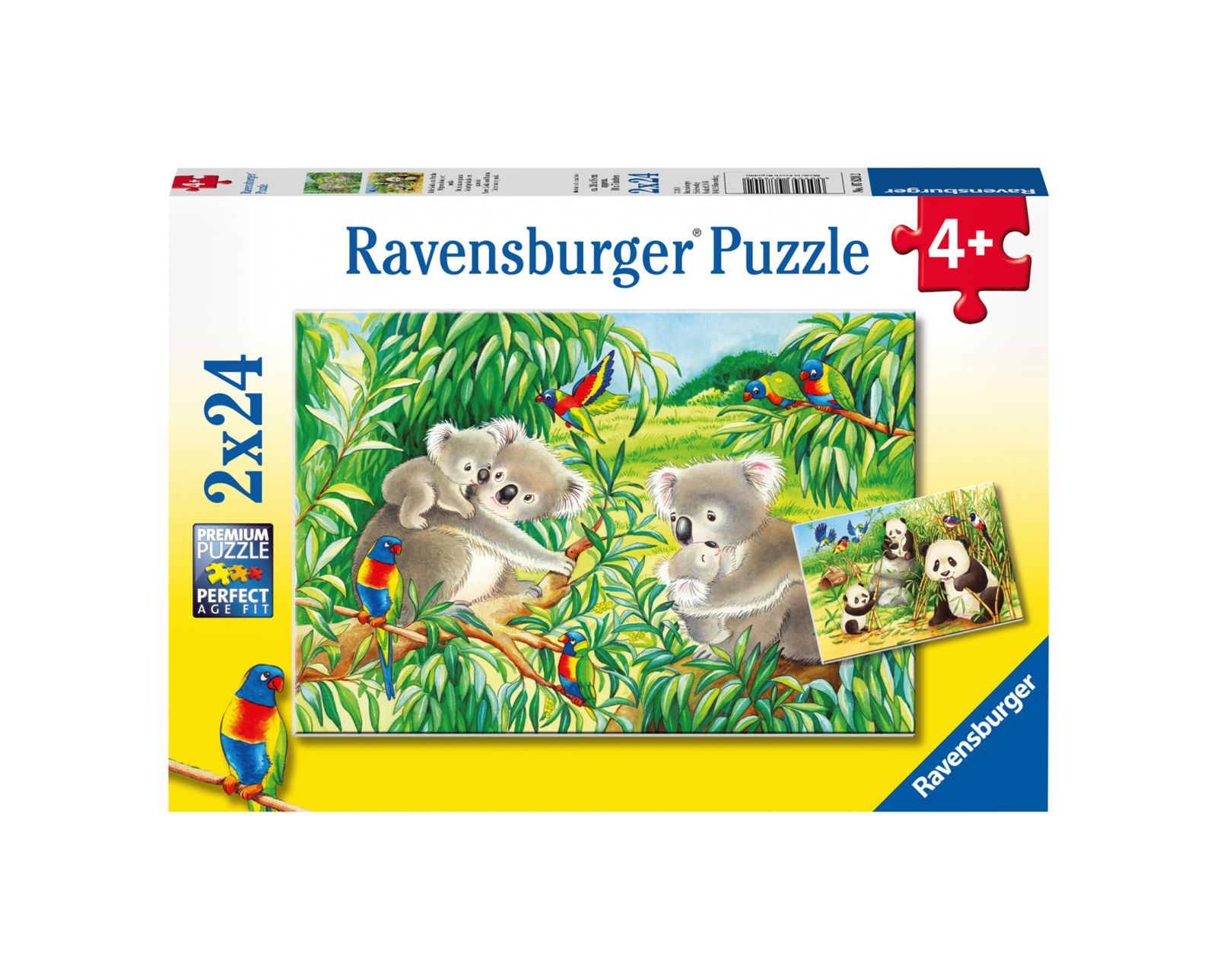 Ravensburger - puzzle 2x24 pezzi - dolci koala e panda - RAVENSBURGER