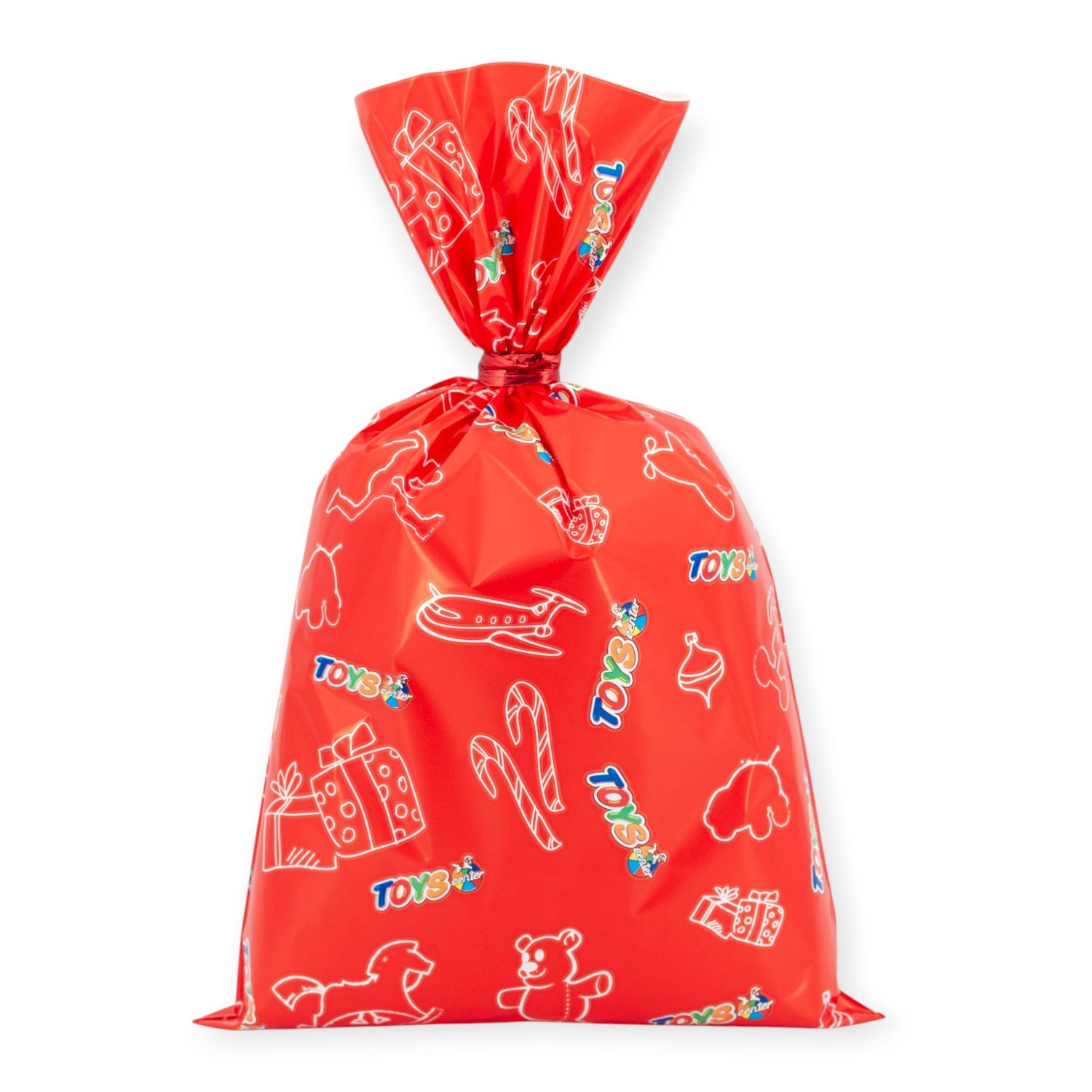 Busta  carta regalo toys center 35x50 cm – assortite rosso, blu e verde - 