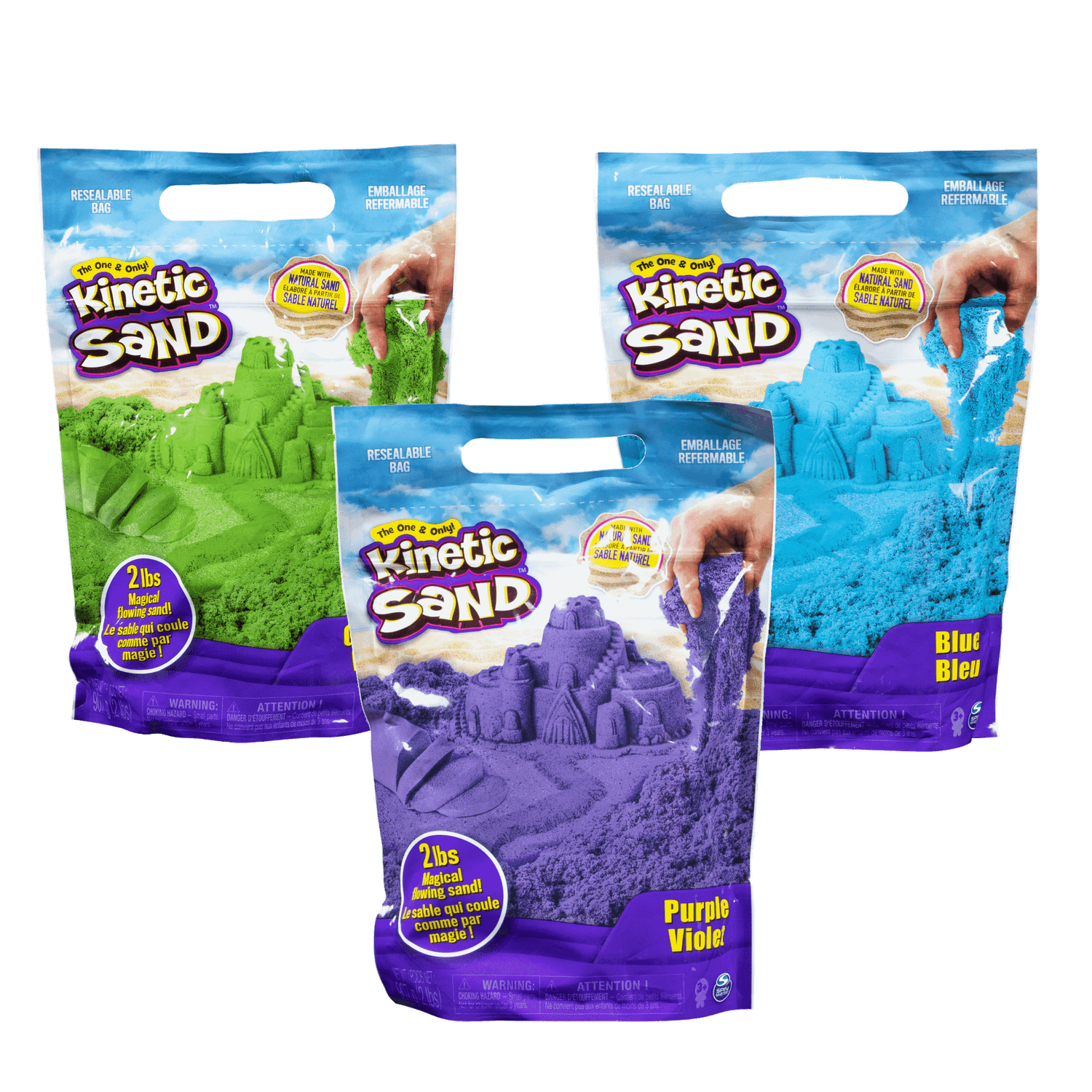 Kinetic sand sacchetti di sabbia colorata - 