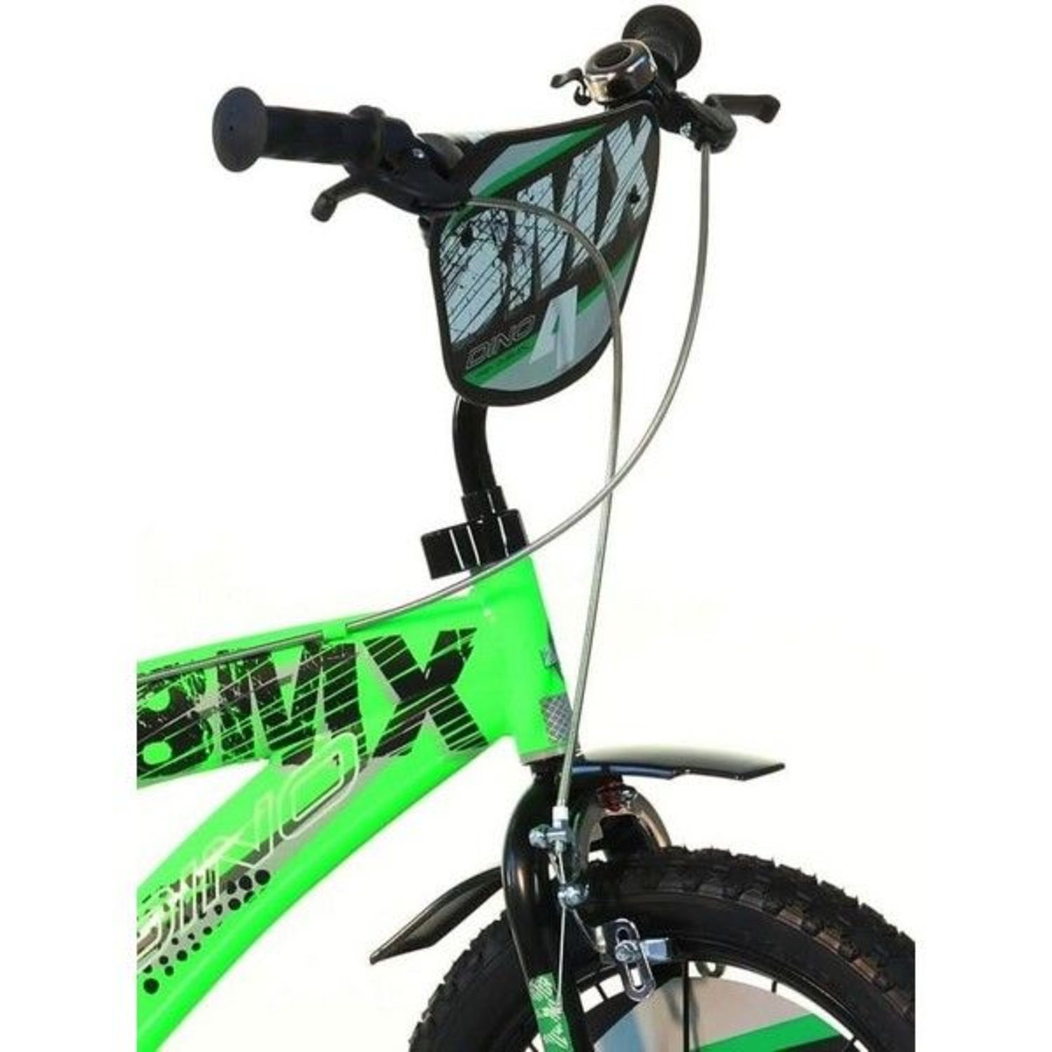 Bicicletta bmx per bambini da 16 pollici con freno anteriore, ruote in composto e gomme eva, pignone fisso posteriore - adatta per bambini dagli 8-12 anni - DINO BIKES