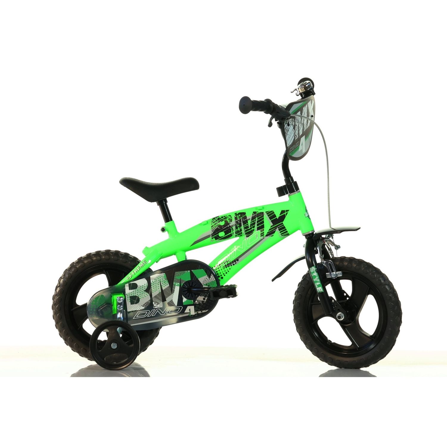 Bicicletta bmx per bambini da 14 pollici con freno anteriore, ruote in composto e gomme eva, pignone fisso posteriore - adatta per bambini dai 5-7 anni - DINO BIKES