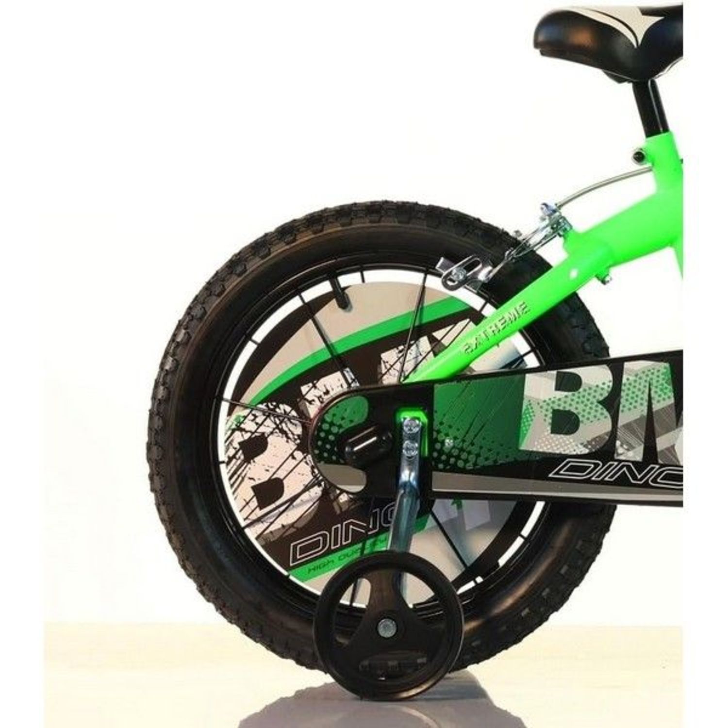 Bicicletta bmx per bambini da 16 pollici con freno anteriore, ruote in composto e gomme eva, pignone fisso posteriore - adatta per bambini dagli 8-12 anni - DINO BIKES