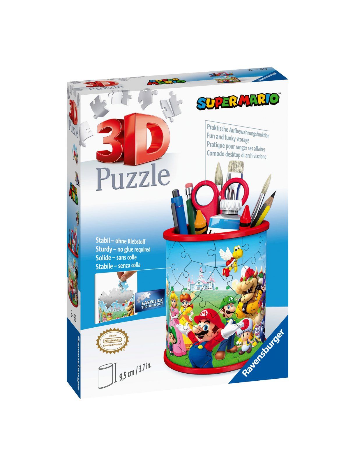 Ravensburger - 3d puzzle portapenne super mario, 54 pezzi, 6+ anni - RAVENSBURGER, RAVENSBURGER 3D PUZZLE, Super Mario