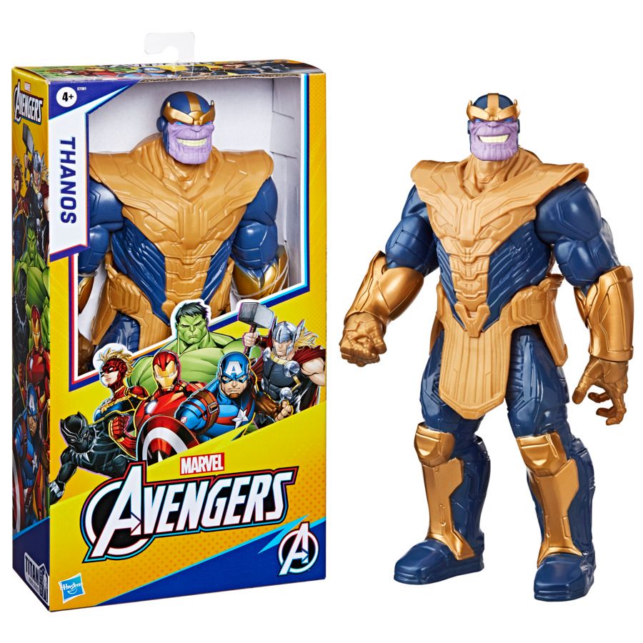 Marvel avengers titan hero series blast gear, action figure di thanos (classe deluxe), di 30 cm, per bambini dai 4 anni in su - Avengers, MARVEL