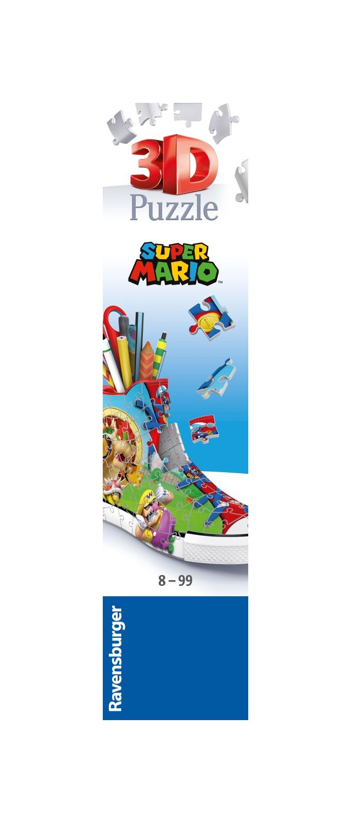 Ravensburger - 3d puzzle portapenne sneaker super mario edition, 108 pezzi, 8+ anni - RAVENSBURGER, RAVENSBURGER 3D PUZZLE, Super Mario