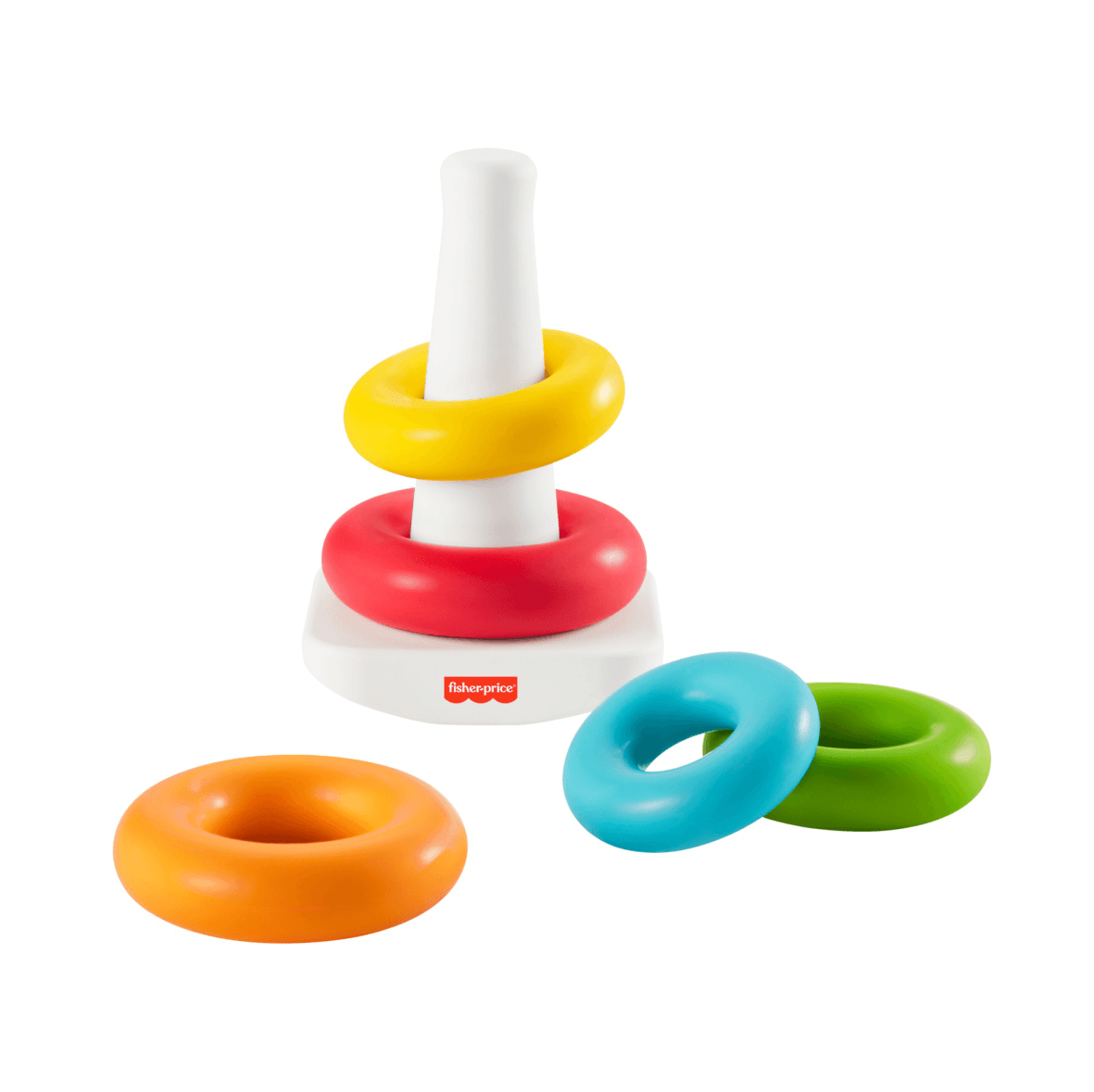 Fisher-price piramide 5 anelli eco, in materiali vegetali, giocattolo impilabile - FISHER-PRICE