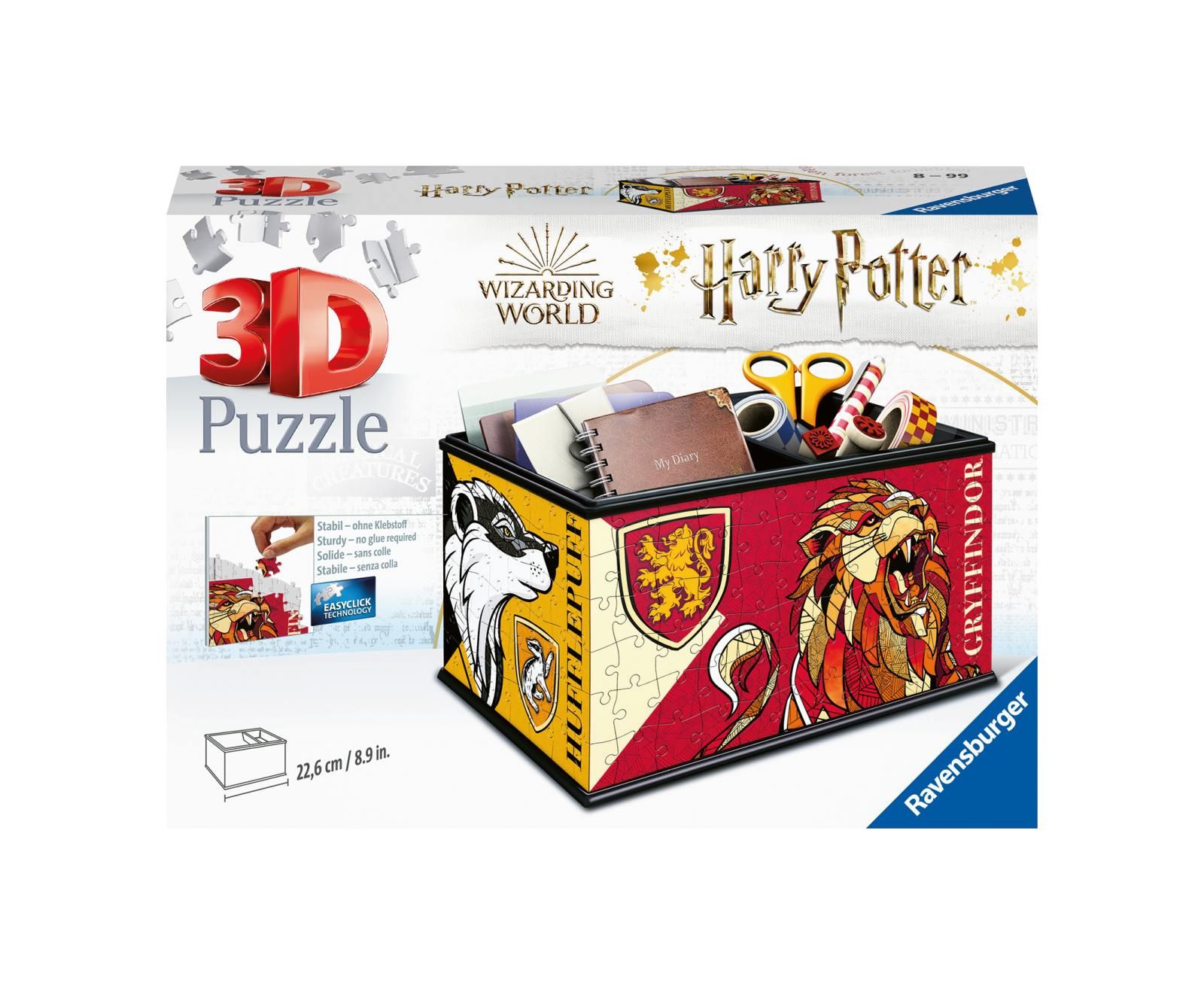 Ravensburger - 3d puzzle organizer da scrivania harry potter, 223 pezzi, 8+ anni - Harry Potter, RAVENSBURGER, RAVENSBURGER 3D PUZZLE