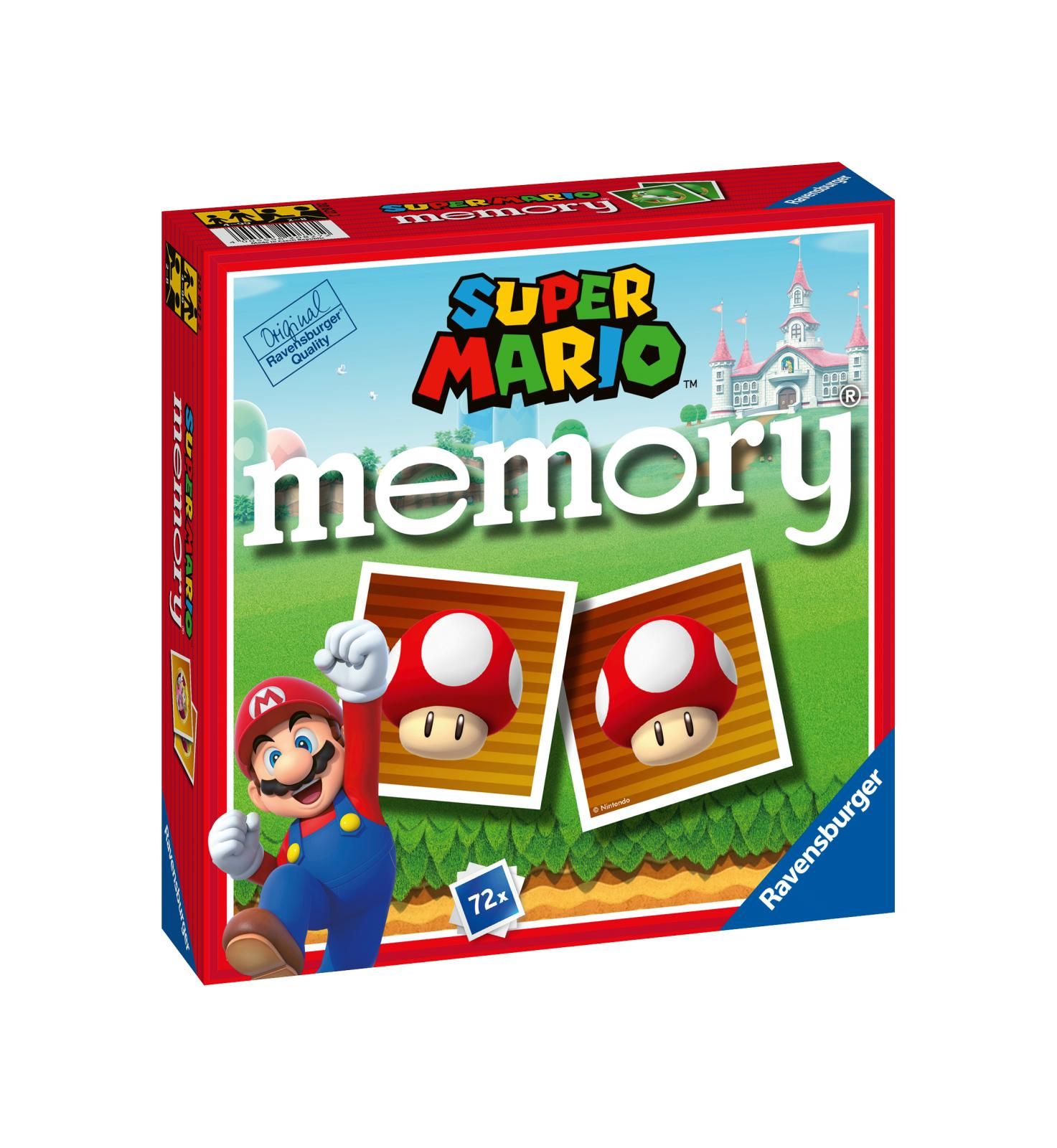 Ravensburger - memory versione super mario, 72 tessere, gioco da tavolo, 4+ anni - RAVENSBURGER, Super Mario