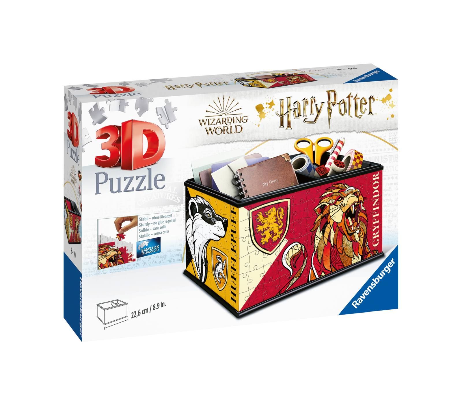 Ravensburger - 3d puzzle organizer da scrivania harry potter, 223 pezzi, 8+ anni - Harry Potter, RAVENSBURGER, RAVENSBURGER 3D PUZZLE