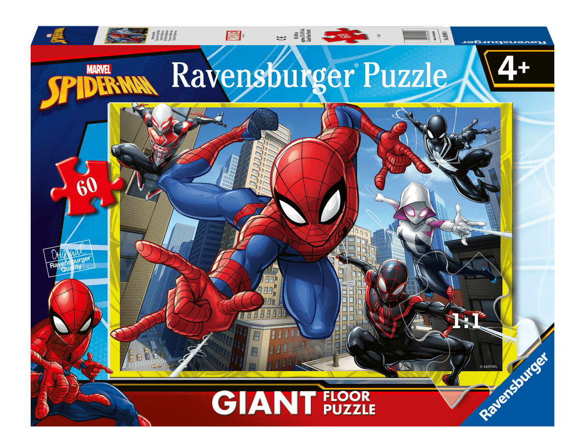 Ravensburger puzzle 60 pezzi giant - spiderman - RAVENSBURGER, Avengers, MARVEL, Spiderman