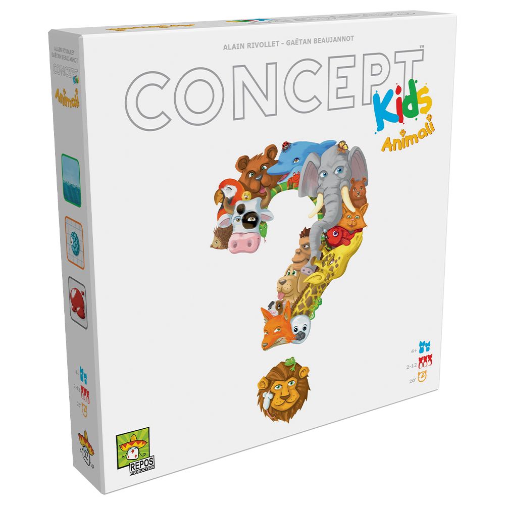 Concept kids animali - gioco da tavolo per tutta la famiglia - 4+ anni - da 2 a 12 giocatori - ASMODEE
