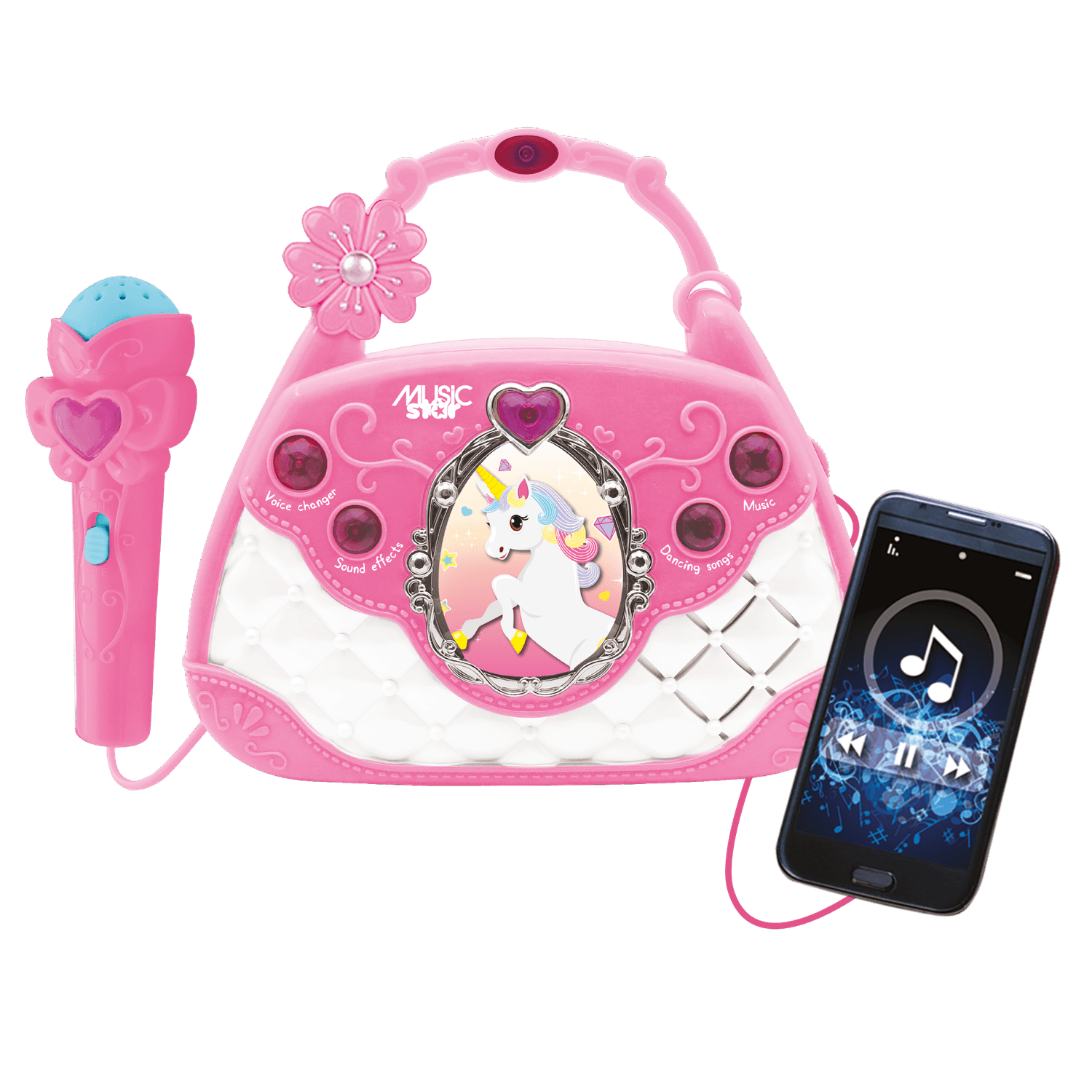 Borsetta karaoke con microfono - MUSIC STAR