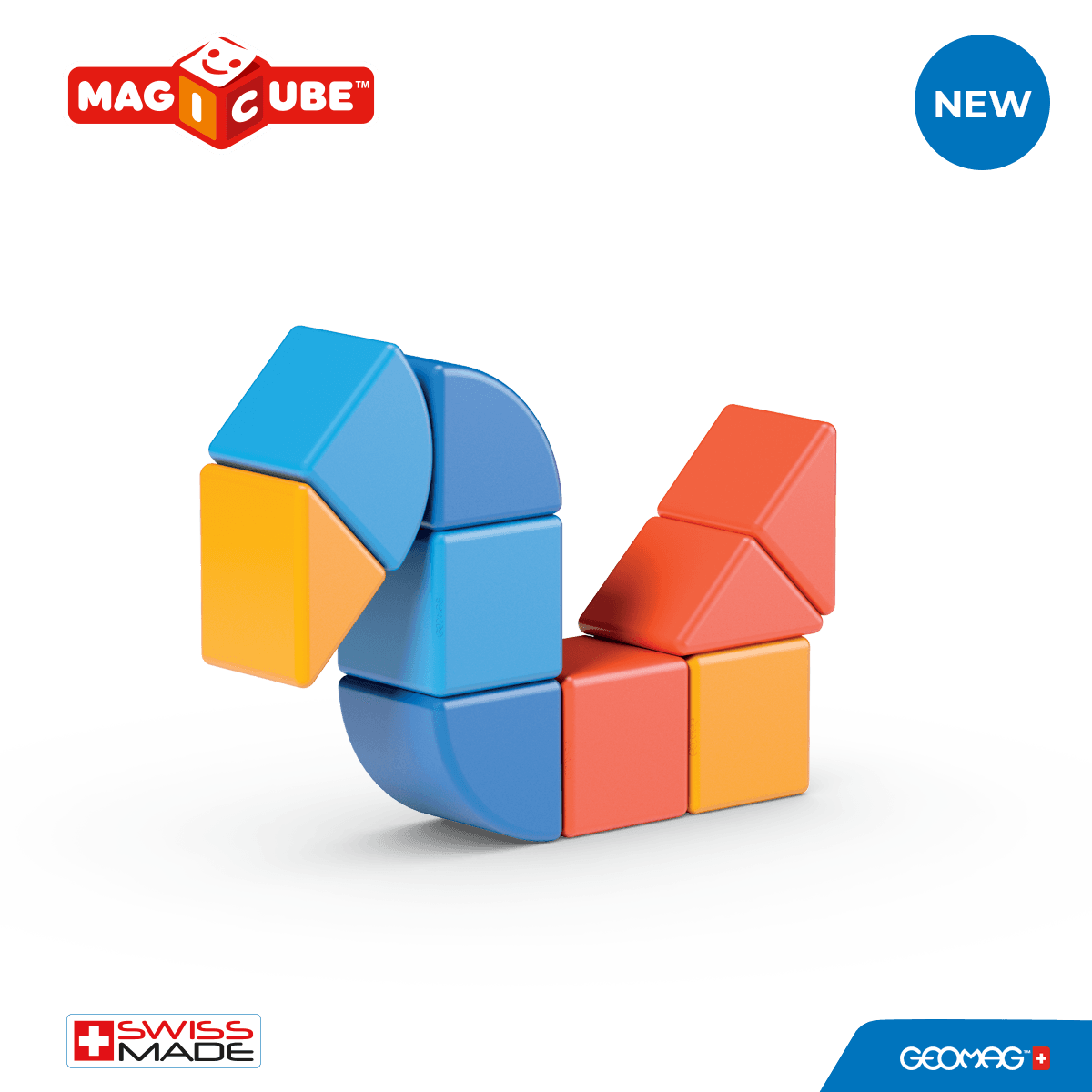 201 geomag magicube 3 shapes recycled animals 9 pcs - Geomag