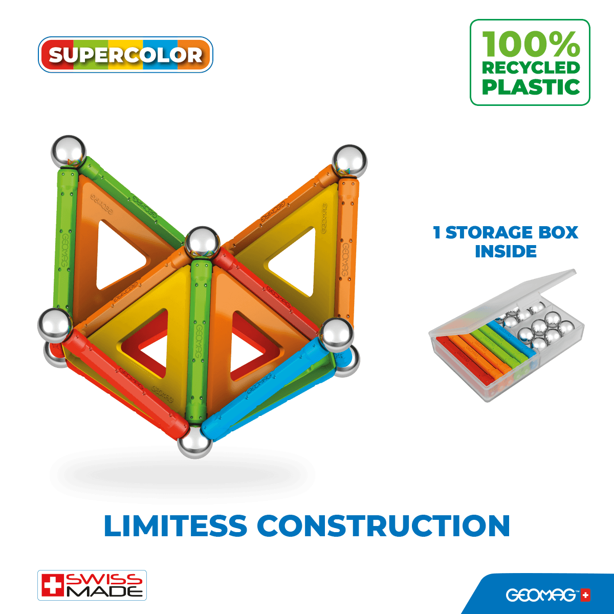 378 geomag supercolor panels recycled 52 pcs - Geomag